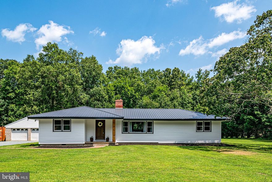 You do not want to miss this BEAUTIFUL Rancher that has been renovated from the studs up! This home offers a stunning 4 bedrooms, 2 bathrooms, an open concept, and a detached 2 car garage, all sitting on just over 1.2 acres. Within the past 5 years this home has been equipped with a brand new metal roof with a 40 yr non-fade warranty,  a new HVAC system, brand new windows throughout, brand new siding on the home, Remodeling of the Primary Owners Suite, and much more! This property is located in Queen Anne's County, but is a short drive to Chestertown, Delaware, or the Bay Bridge! This is a must see before it's gone!