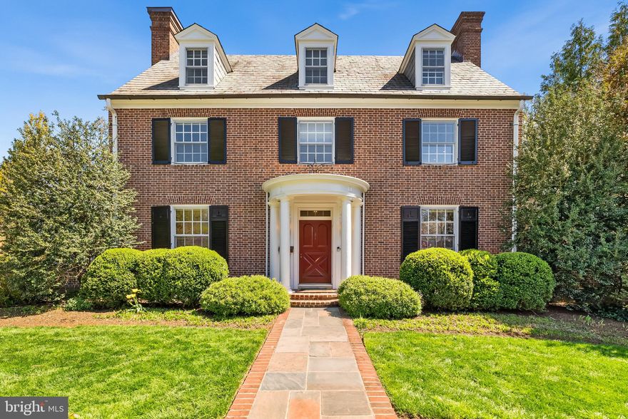 Open House Cancelled - Welcome to this impeccably maintained and masterfully renovated Georgian Colonial, privately nestled on Guilford’s hidden gem, cul-de-sac, offering exceptional privacy and a quiet, secluded atmosphere. Thoughtfully reimagined by renowned architect Austin Childs of the Monkton Design Build Group, this residence blends timeless architecture with sophisticated modern upgrades.
Step beneath the charming covered portico and through the classic vestibule into an impressive three-story foyer. To your left, the formal dining room connects seamlessly to a beautifully enclosed side porch—now transformed into a stylish butler’s pantry, complete with custom cabinetry, a wet bar, and dishwasher.
The gracious living room is anchored by a wood-burning fireplace and opens to a light-filled sunroom, ideal for morning coffee or evening relaxation. The chef’s kitchen is a showstopper, featuring Rojahn custom cabinetry, granite countertops, double wall ovens, a warming drawer, wine fridge, and a breakfast bar.
At the heart of the home is a stunning 2011 addition: the sunny breakfast area with built-in banquette flows into a spacious family room adorned with rich custom built-ins, surround sound, radiant heated stone floors, a wet bar, and a dramatic custom cupola that floods the space with natural light. French doors lead to a professionally landscaped, fenced backyard oasis—complete with a bluestone patio and cozy fire pit crafted by Natural Concerns.
Upstairs, the expanded primary suite features a custom-designed dressing area with built-in cabinetry and shelving. Two additional bedrooms share a stylish hall bath on the second level. The front bedroom features custom cabinets and shelving units, perfectly designed to be utilized as a convenient home office.  Two more spacious bedrooms, sizeable cedar closet, and another full bath await on the third floor.
A detached garage, accessed via the rear alley, provides added storage and convenience. The lower level includes a laundry room, abundant storage, and a high-efficiency furnace installed in 2023.
This extraordinary home offers the perfect blend of historic charm and modern luxury—a rare find in the heart of Guilford. Professional  Showings Beginning  Wednesday,  April 23rd - Photos to Come