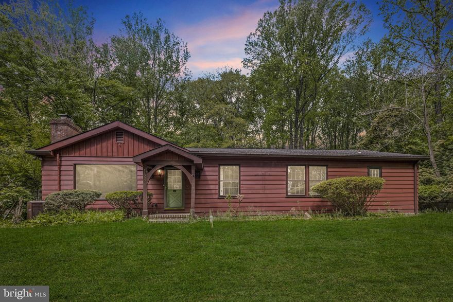 Significant price improvement!! Welcome to 11022 Park Heights Ave.  On this majestic and private 3-acre lot with all mature trees  sits this lovingly maintained 4 BR Caves Valley Rancher. The kitchen boasts star rated energy saving appliances all replaced in 2016.  The living room offers a beautiful ceiling with wood beams, a brick wood burning fire place and a large insulated glass window view to the front of the house with beautiful lawns and trees. There is newly refinished hardwood flooring throughout main level and fresh paint throughout. The dining room with bay windows offers a quiet, scenic view to a pristinely manicured backyard! Primary suite has a walk-in closet and updated master bath.  This home has a large basement, with great potential, new waterproofing, and front load laundry appliances. There is a 2-Car garage and screened Breezeway between the garage and Kitchen. There is a large and beautiful detached office or clubhouse with external AC/heating unit and also a large shed for garden tools or storage. The roof was changed in 2012 to architectural shingles, which gives the new owner 20-30+ years on the roof. Breath in the fresh air and enjoy the birds and wildlife on this 3 acre compound with much to occupy yourself with. Make this your dream home in this quiet wooded community.