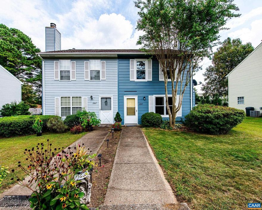 OPEN HOUSE SAT. 9/20 1-3. Ideally located townhome with no HOA. Enjoy the convenience of walking to Stonefield Shopping, and quick access to UVA, Barracks Rd, and top restaurants. This 2 bed. 1.5 bath home offers 1248 fin. sq. ft. with an inviting layout and recent updates. The bright addition off the main living space enhances natural light and creates flexible room for dining, home office, or relaxation. The upstairs primary bedroom offers mountain views, with extra space and an abundance of natural light. The fenced backyard is perfect for entertaining, pets or play. Granite counters in kitchen with breakfast bar. Recent upgrades include: brand new carpet upstairs, refrigerator and dishwasher. Water heater, washer and dryer are 1.5 yrs. old. Roof and exterior painting 5 yrs. old. A move-in ready opportunity in a great location.,Granite Counter,Painted Cabinets,Wood Cabinets,Fireplace in Living Room