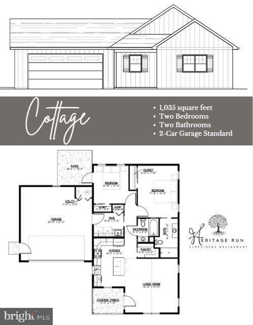 ***TO BE BUILT*** Cottage Model- 2 bedrooms, 2 bathrooms, 2 car garage. We have several models ranging from 1,035 sq ft with a 2 car garage up to 1,689 sq ft with a 2 car garage. 

HOME TO BE BUILT - Woodland Contractors custom built homes - Choose or customize one of our many floor plans. Photo is a representation of the Cottage model. No accessed value at this time. There is not a premium or upgrade fee for any lot in our community. Some lots will not allow for a larger blueprint. The list price is the base home price only.