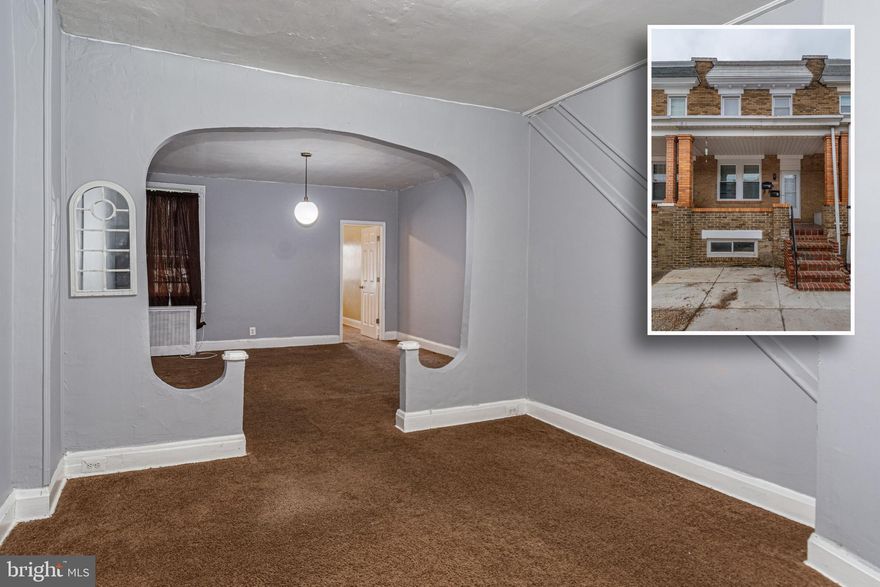 TURN KEY NON-CONFORMING 2 UNIT ROWHOME LOCATED ACROSS FROM THE NEW YARD 56 SHOPPING CENTER AND STEPS FROM BAYVIEW MEDICAL CENTER!  It's the perfect time to buy with low interest rates and TONS of renovations going on in the neighborhood!  This porch front home features a main and lower unit w/ 2 large living areas, 1 bedroom, spacious kitchen w/ a dining area, and a full bath.  The upper level unit is a 2 bedroom (or 1 bedroom and a living room), 1 bath unit with a full kitchen and rear balcony.  Located across from Yard 56 which features a Streets Food Market, LA Fitness, Starbucks, Chipotle, and more!