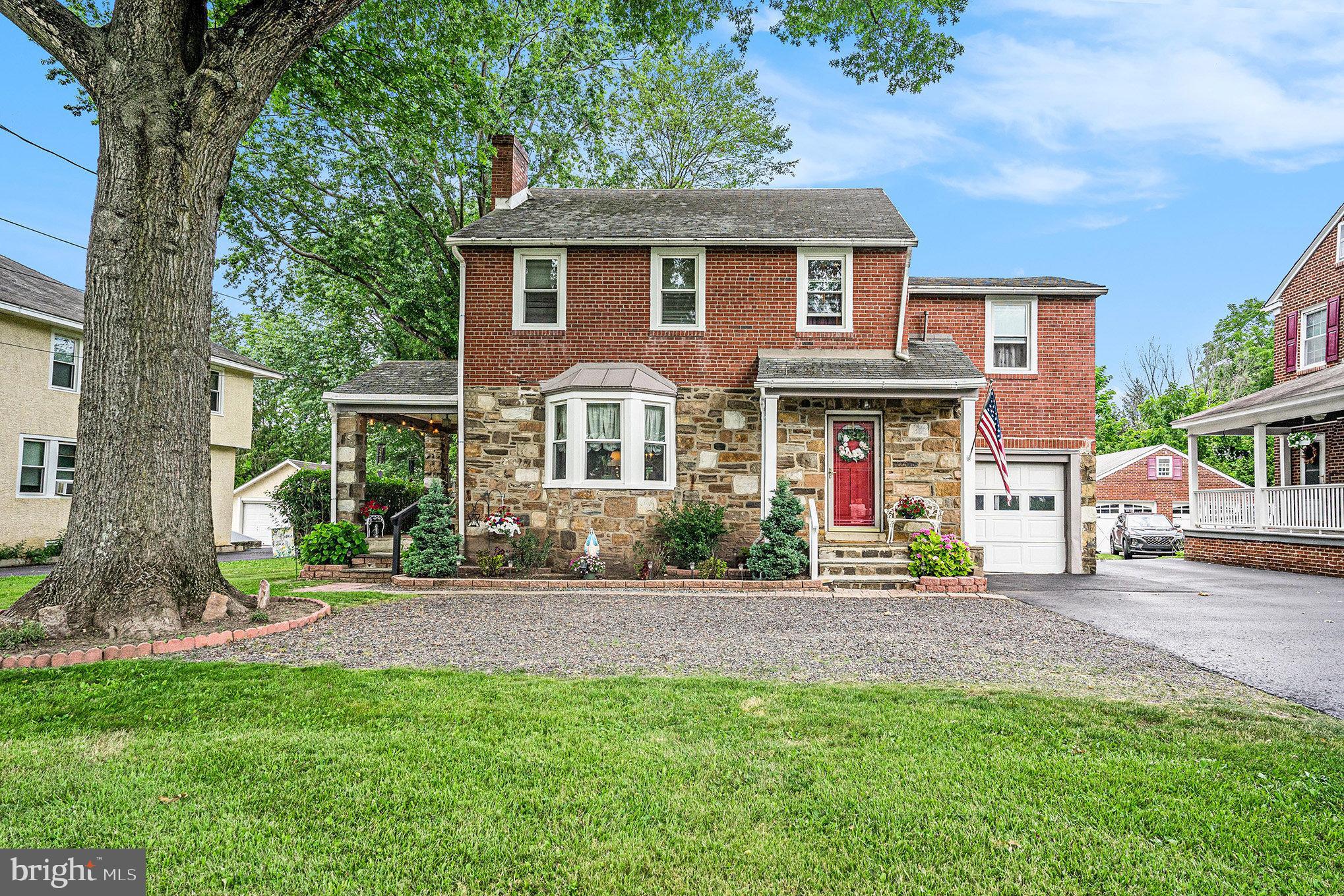 Presenting 2609 Swede Road in East Norriton for the first time in 47 years. This home has been lovingly cared for, and now it’s time for its new owner to make their own memories. They don’t build homes like this anymore. The stone and brick facade wraps the building, offering tremendous insulation throughout the year. You’ll notice the thickness of the exterior walls as you pass from the dining room into the addition that offers nearly 300 sqft of additional living space. Upon entering the home, you’ll be greeted with a spacious and lovely living room offering a wood-burning fireplace with a stone facade and wood mantle. Hardwood flooring leads you from the large formal living room and into the bright dining room, big enough to host all of your family gatherings. The kitchen countertops were recently replaced, and the cabinetry was recently painted. From the dining room, enter the addition, which can be used as TV/family room and provides an additional dining area. The powder room completes the first floor, and beyond the powder room is access to the 1-car garage. Heading upstairs, you’ll find four generously-sized bedrooms with ample closet space. The hall bathroom was recently reglazed, making the tile look brand new. The unfinished basement provides tremendous storage opportunities and includes the laundry area. The outdoors offers additional leisure opportunities, including a side porch, paver patio, large backyard, and a lower level area closer to the creek. The owners enjoyed their summers with a massive above-ground pool (recently removed). You’ll still see the sand in the lower backyard where the pool rested. The property line includes part of the creek. Don’t worry, this property is not in a flood zone, and flood insurance is not required. This property is conveniently located near major access roads, shopping, restaurants Rt 202 & Rt 476. Schedule your appointment today!!