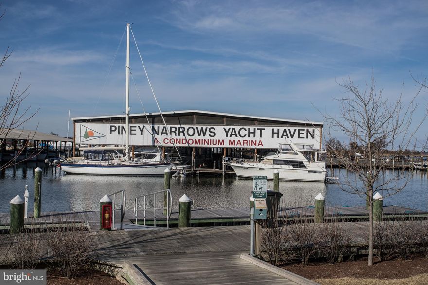 Don't miss this opportunity to own this boat slip at Piney Narrows Yacht Haven!  One of the most desirable locations at this marina.  Slip C26 is a covered 42' in length with a 12' beam. It has a finger pier access and 2-30 amps service.  The Narrows is just minutes to Eastern Bay south or north to the Chesapeake Bay.  Fishing these waters is like no other.  Numerous species of fish, crabs and marine life exist here.  Walk or bike to some of the Narrows finest dining experiences or if you prefer waterside night life, check out the tiki bars.  And if you are a golfer, Queenstown Harbor Golf course offers two 18-hole golf courses.  Hotels, shopping, tourist center and for those that enjoy the outdoors, Cross Island Trail is 36+ miles of scenic views of nature.  Amenities include, pool, ships store, picnic area, showers, laundromats, yachtsman club lounge, fuel dock with gas and diesel (free pump out with fuel purchase), gated community with code access, climate-controlled heads and showers, parking for slip holders and guest, onsite Canvas Shop, Wi Fi and water included with slip.  Slip holders are responsible for electric through Delmarva Power.