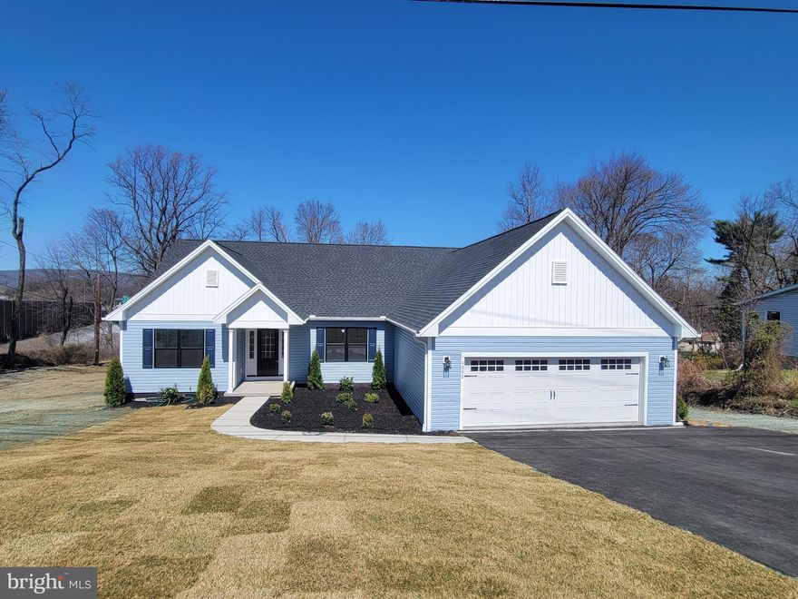 New construction in Lower Paxton Twp. This 3 bedroom, 2.5 bath home has everything on one floor for easy living. Home features a beautiful kitchen with granite counters, open to a family room with vaulted ceilings and fireplace, looking out over a large private backyard with a deck/balcony.  There's a dining area off the kitchen as well. The front of the house has a separate office/flex room. Primary bedroom has an ensuite with a walk-in shower with seat, double vanities, water closet, and a large walk-in closet. Bedrooms 2 and 3 have a full bath situated between them. There's also a first floor laundry room next to the primary walk-in closet, a half bath for guests, and a walk-in pantry off the kitchen. Down in the walk-out, daylight lower level is an area large and tall enough to finish for more square footage for multi-family living. There's also a sliding door that goes out to your private backyard. Home also has a 2 car garage with opener/remotes, and extra parking up by the street that belongs with the property. House, appliances and mechanicals all come with warranties. Short drive to shopping and restaurants.