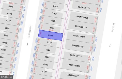 Vacant Land For Sale - 2829 N Ringgold Street<br/> PHILADELPHIA, PA 19132