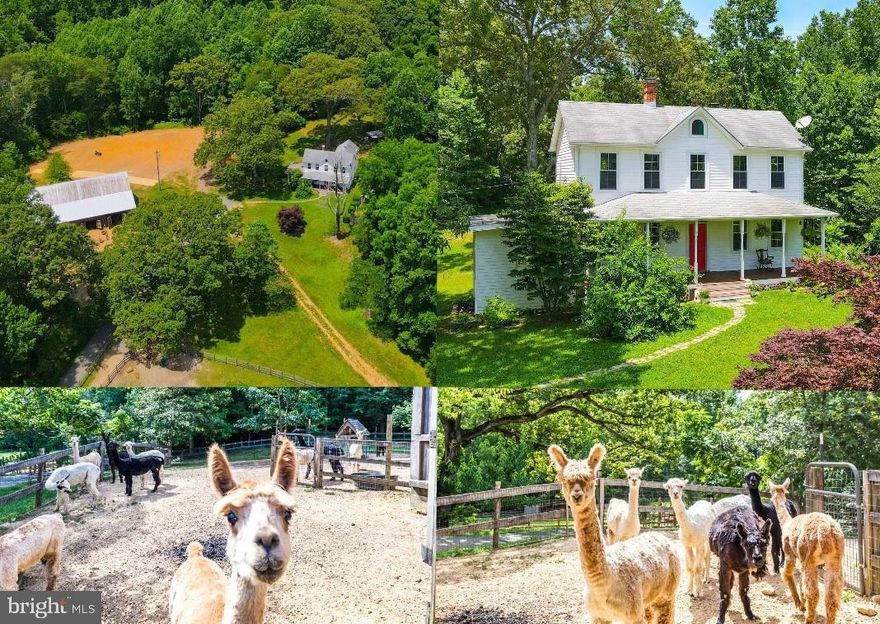 A RARE FIND! This is a one-of-a-kind property in Southern Maryland that is less than an hour from Washington DC. Beautiful renovated farm home on nearly 9 acres for pasture or other agricultural pursuits. Outbuildings and amenities, such as stables, barns, sheds, gardens and more. Two fenced pastures with one open pasture. Property includes a fenced chicken yard/dog run. Large tobacco barn has stables and a workshop/office with electricity and water. The barn is perfect for horses, storage and/or entertaining. Bring your horses, alpaca, chickens, goats and more! The main level features refinished hardwood floors, front staircase, living room with wood stove, dining room with exposed brick, updated kitchen with white cabinets, gas stove and French door refrigerator and private rear staircase to primary bedroom. Completely renovated large bathroom is located on the main level and features custom tile work and two vanities. The upper level features 3 spacious bedrooms with amazing views of the land. Updates throughout include newer windows, flooring, freshly painted, newer septic, deep well and more!  Historical details throughout the house. This is a gorgeous property that is serene and offers plenty of privacy with a secluded tree lined driveway. Beautiful lot, plenty of parking. Private home with views overlooking your pasture and wooded acreage. Situated on a very usable, gorgeous, 8.89 acre lot. The Farm is zoned USDA Property. Escape the city life and enjoy country living within commuting distance to the city. Close to shopping, restaurants, library and University of Maryland Charles Regional Medical Center. Conveniently located to Joint Base Andrews, Pentagon, Bolling, MD-5, I-495 Beltway, Washington, DC, Virginia, commuter bus lots and Metro station. Schedule a showing today!