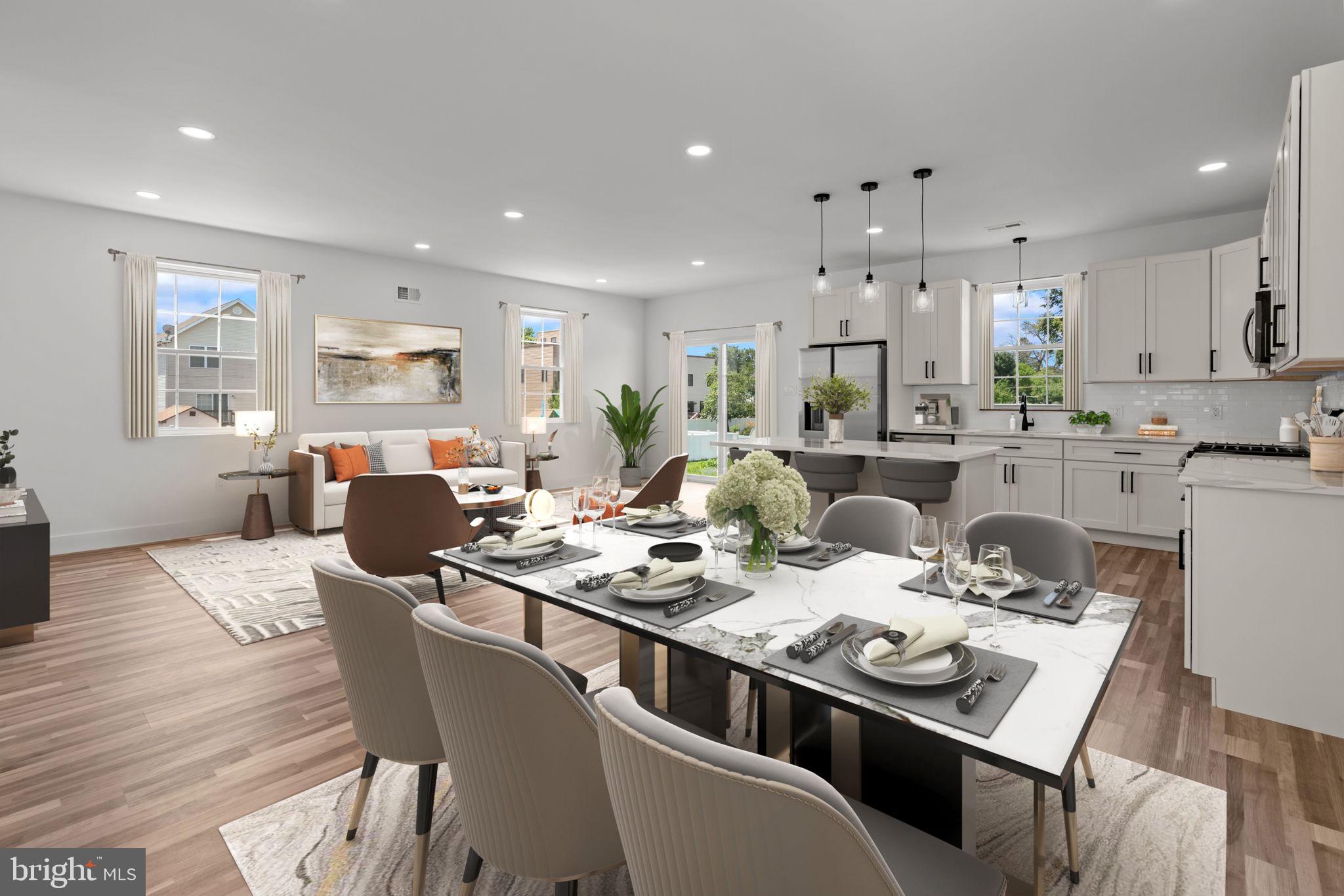 Welcome to this rare new construction home with a 10-year tax abatement in the Far Northeast section of Philadelphia, offering an exceptional blend of luxury, space, and convenience.
This stunning residence offers 3700 sq ft of finished living space, including 4 bedrooms and 4.5 bathrooms. The wide and dramatic foyer creates an inviting first impression, setting the tone for the rest of the home. The open-concept main level features luxury vinyl flooring that resembles the look and feel of wood, combining beauty with durability. With abundant windows and recessed lighting throughout, the entire main floor is drenched in natural light, creating a bright and airy atmosphere. The spacious kitchen is a chef’s dream with quartzite countertops, high-end stainless steel appliances, sleek modern cabinetry, and an oversized island with breakfast bar—perfect for both everyday living and entertaining.
Upstairs, the luxurious primary suite boasts two oversized walk-in closets (his and hers) and a spa-like ensuite bathroom designed with modern tile, double sinks, and absolutely gorgeous finishes. A private princess suite, two additional spacious bedrooms, a hallway bath, and a second-floor laundry room provide comfort and convenience for any lifestyle.
The fully finished basement offers a full bathroom, two large windows, beautiful vinyl flooring, and a sliding door that opens to a huge backyard—an ideal space for a media room, home gym, or guest suite.
Additional highlights include a dual-zone HVAC system for energy efficiency and an attached garage with a wide concrete driveway that comfortably fits six cars.
Located in the peaceful Far Northeast, this home is close to public transportation, major highways, top-rated schools, shopping centers, restaurants, and parks—offering the best of suburban living with urban convenience. Don’t miss this rare opportunity—schedule your showing today!