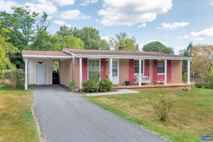 Affordable all-brick home in Crozet. Three bedrooms,  one large bathroom with laundry area, living room, eat-in kitchen, hardwood floors, all appliances, carport, large level yard with storage shed.  Property sold as is; any inspection will be for informational purposes only,Formica Counter,Wood Cabinets