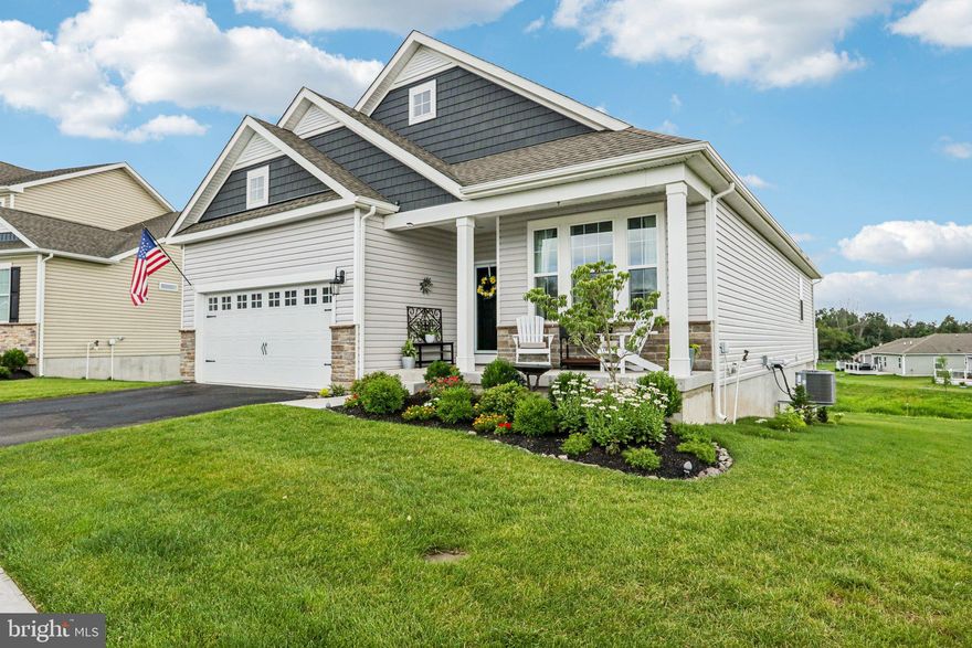 Welcome home to 184 Haven Dr., an  exceptional home in Pottsgrove Hunt offering one of the most desirable lots in the community. Only a little more than a year old, this is an amazing opportunity to own new but there is no wait for yours to be built... this is it! Spectacular pond views, a walkout basement, and upgrades throughout, it’s a rare find that combines natural beauty with thoughtful design. Pottsgrove Hunt is conveniently located just minutes from Costco, Target, and the Philadelphia Premium Outlets, with easy access to Routes 100 and 422.

Inside, the popular Laurel model welcomes you with a spacious, open-concept layout that flows seamlessly from the foyer through the kitchen, dining area, and great room—perfect for entertaining or everyday comfort. The kitchen is beautifully appointed with quartz countertops, soft-close cabinetry, and custom backsplash, offering both style and function. Three bedrooms and two full baths are located on the main level for easy living, while the finished walkout basement provides a versatile bonus bedroom, an additional full bath, and extended living space with stunning views.

Step outside onto the fantastic upgraded deck, ideal for relaxing or gathering with friends as you enjoy the picturesque setting. The home’s premium location and low-maintenance lifestyle are further enhanced by community amenities including a clubhouse, tennis and pickleball courts, bocce ball, and walking trails. With a summer move-in available and upgrades galore, this is the perfect opportunity to enjoy comfort, convenience, and connection in a home that truly stands out.