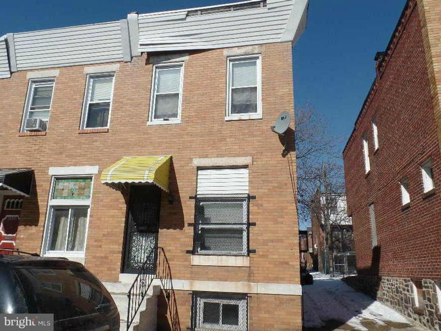 Wonderful chance to own this value priced end unit row home. Enjoy nice room sizes with carpeting throughout and ample rear yard.  Use the unfinished basement with rough half bath as added storage or finish for more living space.  A convenient location, just blocks from the park, easy access to public transportation and a short drive to Downtown Baltimore!