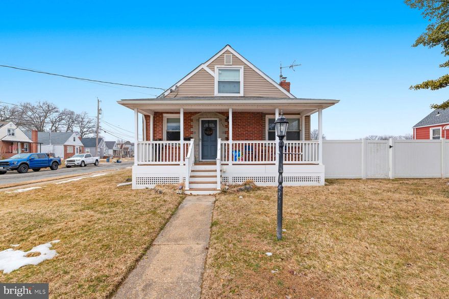 Adorable and move-in ready 4BR/2BA expanded Cape located on a spacious corner lot in the quiet neighborhood of Essex.  Make your way to the covered front porch featuring Trex decking, and open the door into your forever home.  Step inside to a home filled with natural light, easy care flooring and plenty of living space.  The main floor living space offers a large living room with a bowed window, an open concept dining room and kitchen, and a screened in porch.  The kitchen boasts plenty of cabinets finished with crown moldings with two glass front uppers, a coffee bar station, stainless steel appliances, granite countertops with a complimenting tiled backsplash, and a deep sink under a window.  Just off the kitchen is a spacious screened in porch with views of the oversized yard.  This floor also hosts two large bedrooms and a full bath. On the second floor are two similar sized bedrooms with tons of hidden storage space.  The lower level is finished, boasting a large recreation room, a full bath with a walk-in shower and laundry, storage, and utilities. From the kitchen or the sunroom, step out into the fenced yard offering tons of green space, adult trees, so many possibilities, and a driveway for off street parking.  This home is ideal for any new homeowner and is located nearby shopping, restaurants, and commuter routes.