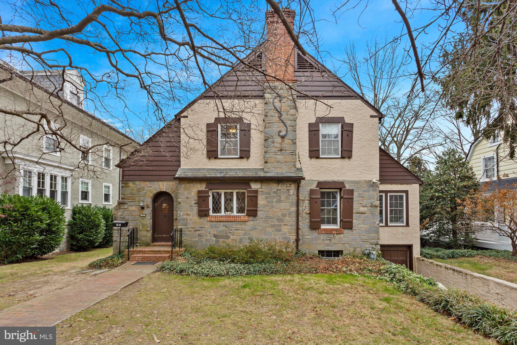 Great renovation opportunity in Chevy Chase Village! First time on the market in 50 years. Historic 1930 Tudor located on one of the most coveted blocks close to shops and restaurants off Chevy Chase Circle and Friendship Heights Metro. This charming 3 Bedroom, 2.5 Bath home is set back from the street and has a spacious rear yard, side deck, unfinished basement, 1 car Garage, and large attic. Sold as-is. Offers if any due Tuesday January 11th by 3pm EST.