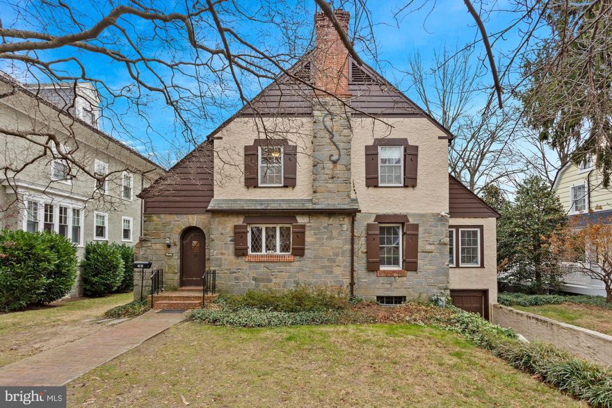 Great renovation opportunity in Chevy Chase Village!  First time on the market in 50 years. Historic 1930 Tudor located on one of the most coveted blocks close to shops and restaurants off Chevy Chase Circle and Friendship Heights Metro.  This charming 3 Bedroom, 2.5 Bath home is set back from the street and has a spacious rear yard, side deck, unfinished basement, 1 car Garage, and large attic. Sold as-is. Offers if any due Tuesday January 11th by 3pm EST.