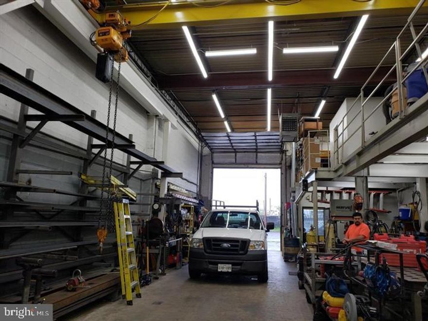 BEAUTIFUL WAREHOUSE  FOR LEASE. *CURRENT USE OF CUSTOMIZING STEELS & WELDING BUSINESS. *ONE OFFICE ROOM IN MAIN LEVEL WITH ONE RESTROOM *BIG SIZE MEZZANINE SPACE - TWO OFFICE ROOMS & ONE RESTROOM W/SHOWER FACILITY IN UPSTAIRS. *A BIG AUTOMATIC BRIDGE CRANE INSTALLED. ****ALL STEEL WELDING EQUIPMENT  ALSO FOR SALE. **** VERY CONVENIENT LOCATION:  25 MINUTES FROM RONALD REAGAN AIRPORT, 49 MINUTES FROM BWI, 57 MINUTES FROM THE PORT OF BALTIMORE.