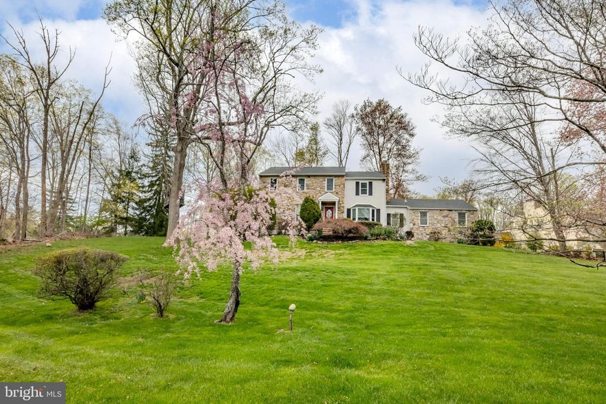Perfectly perched on close to an acre lot sits this beautiful 4 bedroom, 2.5 bath center hall Colonial home that has been loved and updated for decades by its current owners.  481 Jacques Ln offers the best of everything with its amazing location in the award winning Rose Tree Media school district, proximity to Media Borough, an updated and move-in ready appeal and plenty of versatility in its spacious floor plan!  When you pull up to this home you will instantly fall in love with the park-like setting, mature landscape and weeping cherry trees.  Pull up the long driveway and enter at the front door.  The center hall foyer greets you.  The first floor has a modern and spacious flow to include a large living room with large windows, giving you a view of the lush landscape and oak hardwood floors.  The living room leads right into the formal dining room.  The true eat-in kitchen has been updated with modern cabinetry, Corian countertops, peninsula, built in desk area, stainless steel appliances and a breakfast room with vaulted ceiling with doors leading out to the beautiful brick patio, perfect for hosting bbq’s and enjoying your morning coffee.  The first floor family room with it's bay window seat and fireplace is the perfect space for relaxing and also offers a beautiful view of the property.  The home office is large and accessed through glass French doors.  This room would also make a great playroom.  The oak flooring continues through the living areas of the first floor for a nice cohesive feel, making it easy to decorate in your own way. The powder and laundry rooms are perfectly tucked away and so is access to the attached interior access garage.  Upstairs on the second floor you will find an owners suite with a large bedroom, thoughtful and custom built in closet space and a large tiled bath with shower, jacuzzi tub and large vanity.  All 3 other bedrooms are large in size with ample closet space and there is a large hall bath.  The lower level offers tons more living space and a 5th bedroom opportunity!  Enjoy the large rec room for kids to play, and an enclosed room with a closet, perfect for overnight guests or another home office.  The large walk in pantry is great for your overflow kitchen items and holiday decor.  The unfinished utility room has tons more storage space if needed.  The beauty of this home is how it sits on the lot.  Because there are no homes directly in front or on either side, the natural light that pours in gives it a warmth that is hard to come by.  The current owners have loved it so much and so will you.  There are many upgraded features such as the whole house generator, newer windows, roofing, AC, new driveway, on demand hot water heater and newer fireplace. The home has been freshly painted throughout making it easy to move right into! Enjoy close proximity to Ridley Creek State Park (across the street), an open nature view out the front of the home, great square footage, a finished lower level, a convenient back patio for entertaining and a beautiful neighborhood to enjoy all year round.  Each home is unique with centuries old farm houses nearby, one of the best town centers in the area, award winning schools and easy access to all major thoroughfares and the airport.  This special home is calling your name- answer it!