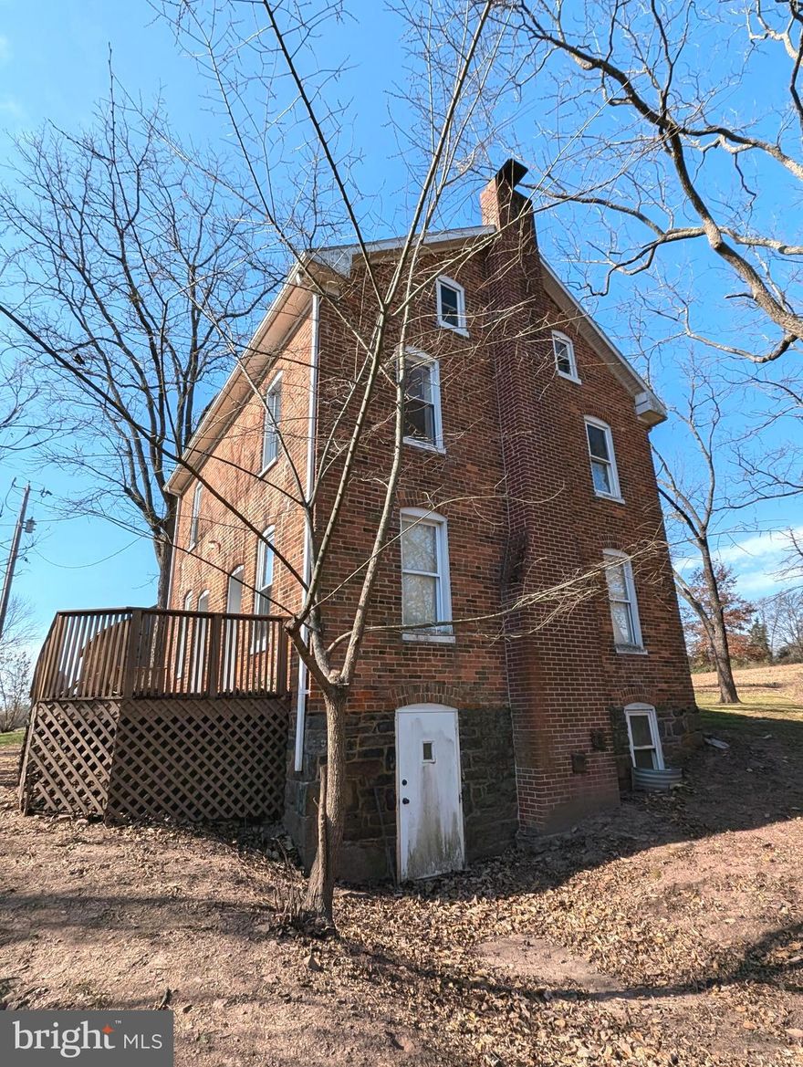 150 acre farm with woods and creek within minutes of Rt 15.  3 Bedroom, 1.5 BA brick farmhouse, large bank barn in good condition and registered with the Historic Gettysburg Adams County Barn Preservation Project #136. Property preserved with Land Conservancy L10. 
Private wooded drive across White Run. Home and barn sits in the center of the acreage. Picnic gazebo beside barn with lovely views.
This is an estate and the executor has no info on the maintenance of the property.
Windows appear newer and floors are a laminate.