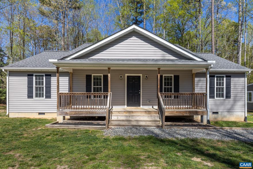 Welcome to 270 Winding Ridge Way in Bumpass?set on 2.52 private acres just minutes from all that Lake Anna has to offer! This 3-bedroom, 2-bath home blends updated style with an easy, open layout perfect for everyday living and entertaining.  The standout kitchen features stainless steel appliances, open shelving, and generous workspace, flowing seamlessly into the main living area. Both bathrooms shine with beautiful custom tile work, adding character and a high-end feel throughout.  Enjoy morning coffee or evening unwinding on the covered front porch overlooking your spacious property. Outside, you?ll find a playground area and storage shed, plus plenty of room to spread out, garden, or add your own personal touches.  Convenient to Lake Anna?s marinas, dining, and recreation, this home offers the perfect mix of privacy, space, and location. A must-see!,Painted Cabinets