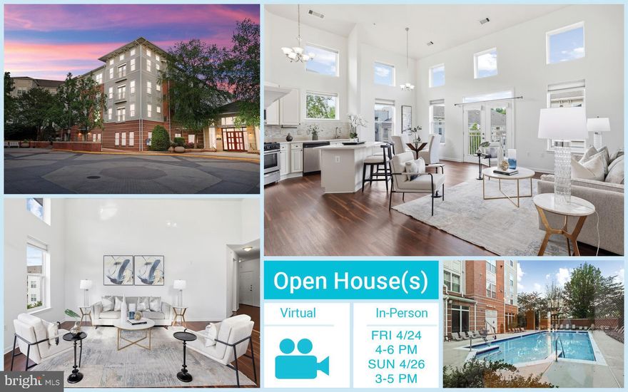 OPEN FRI 4/24 4-6 PM & SUN 4/26 3-5 PM! Amazing opportunity to own a one-of-a-kind top-floor corner unit with soaring two-story ceilings, garage parking, and an unbeatable location just steps from the Vienna Metro! Located in the sought-after Madison High School pyramid, this 2 Bedroom, 2 Bath unit features a bright and dramatic open floor plan with NEW luxury vinyl flooring throughout and abundant windows that flood the space with natural light. The sun-drenched living room showcases a striking wall of windows, a cozy gas fireplace with mantel, ceiling fan, and access to a charming Juliet balcony—perfect for enjoying fresh air. The spacious layout also provides ample room for a dining area, making it ideal for entertaining.

The open-concept kitchen is both stylish and functional, featuring white cabinetry, stainless steel appliances, a modern backsplash, and a center island with bar seating.

The generously sized primary suite includes a walk-in closet, ceiling fan, and an updated en-suite bath with upgraded lighting, flooring, mirror, and a beautifully tiled tub/shower.

The second bedroom is equally spacious and offers excellent closet space, while the updated hallway bathroom adds convenience. In-unit laundry closet includes a full-size washer and dryer. A dedicated office nook and welcoming foyer complete the space.

Other recent updates include fresh paint and a hot water heater (2018).

Enjoy an impressive array of community amenities, including an outdoor pool, fitness center, basketball court, recreation facilities, golf room, party room, meeting room, business center, and a resident lounge with TV.

Outdoor enthusiasts will appreciate nearby Nottoway Park, featuring tennis, volleyball, and basketball courts, gardens, a tot lot, and scenic walking and biking trails, along with access to the W&OD Trail.

Ideally located inside the Beltway, this home is just minutes from the Mosaic District, downtown Vienna, and Tysons Corner, offering premier shopping, dining, and entertainment. A commuter’s dream with easy access to I-66, I-495, Route 50, Route 29, and Maple Avenue/Route 123.