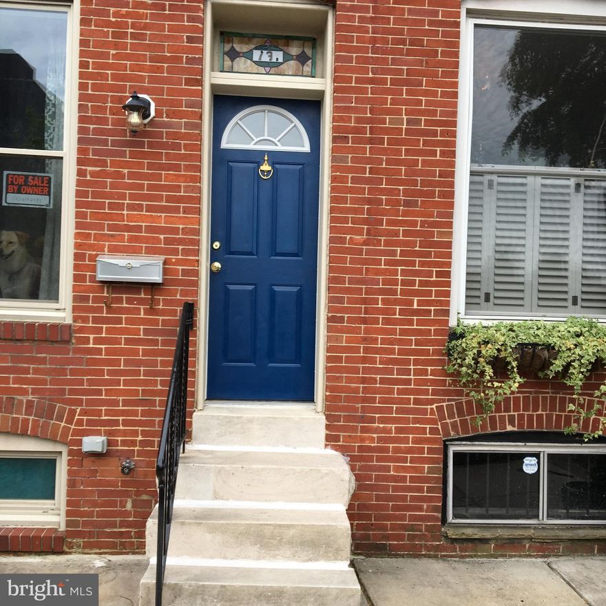 Charm and character come together in this meticulously maintained townhome in the Heart of Historic Federal Hill.   Oh wait and  it comes WITH A PARKING PAD !!!  Open floor plan with living and dining rooms exposed brick walls throughout. The house features gleaming original hardwood floors. Freshly painted neutral color. Ceramic tile floor in modern kitchen.   New Carpet 2nd floor . Laundry is located 2nd floor- Huge Plus!  FABULOUS view of the Inner Harbor. Conveniently located to shopping, restaurants, hospitals, Interstate 95 and downtown.
