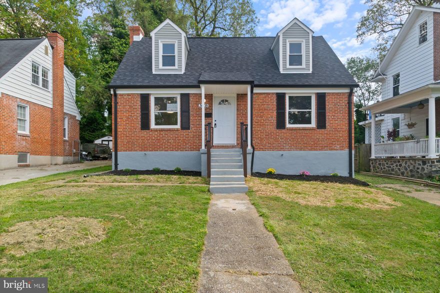 Newly renovated 5BR/2BA cape cod style home located on a pristine lot in the desirable neighborhood of Gwynn Oak. Make your way inside to your forever home which offers three floors of living space. Open the door and step inside to a home filled with natural light, luxury flooring, recessed lighting, an open concept main floor plan, and a soft color palette. The main floor boasts a large living room open to the dining room, a full bath, and a brand new kitchen. The kitchen features mixed metals consisting of gold, black and stainless, plenty of cabinets finished with crown moldings, stainless steel appliances, a deep stainless sink, and a sleek quartz countertop. On the main floor you will find two bedrooms with a newly remodeled full bath with stunning tile from tub to ceiling. On the second floor you’ll find your own primary suite or the third bedroom. The lower level is finished hosting the fourth bedroom, a full bath with a walk-in shower and bench seating, a spacious countertop kitchen ideal for extra potential rental income , a room ideal as a home office or child's play room, and access to the fenced yard. From the kitchen step outside onto a covered wood deck with newly replaced railings and stairway, which overlooks a spacious yard  filled with so many possibilities. This home is move-in ready, ideal for any new homeowner, and is located in close proximity to shopping, restaurants, and commuter routes.