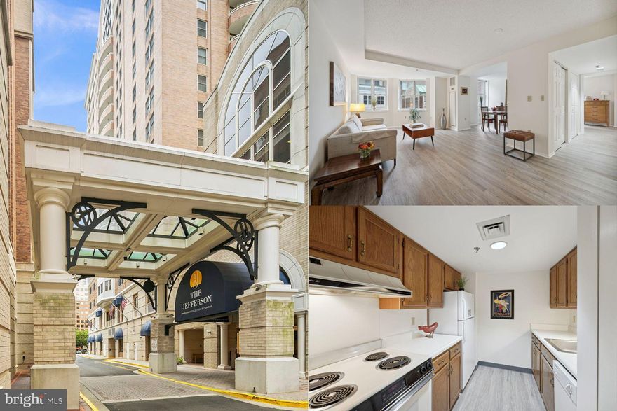 The Jefferson a Monogram Collection property from Sunrise Senior Living) was proudly voted "Best Senior Living Community" by Arlington Magazine readers in the 2023 "Best of Arlington" survey. The Jefferson, which is an independent and active senior community, is located in the heart of Arlington's Ballston neighborhood. When you arrive, you will feel like you have entered a luxury hotel. The Jefferson boasts in-house dining, housekeeping, transportation, pool/spa, fitness room, and other generous amenities in an urban setting with a walkability score of 97. The Jefferson is a 55+ community with a non-optional monthly fee that includes all amenities. The monthly fee for this unit is $4635.00/month plus a condo fee of $294.00/month. Enjoy your own piece of the Ballston skyline with this condominium which is the Adams floor plan offering 1 bedroom, 1 bath plus a  Den. Beautiful 5th-story views.