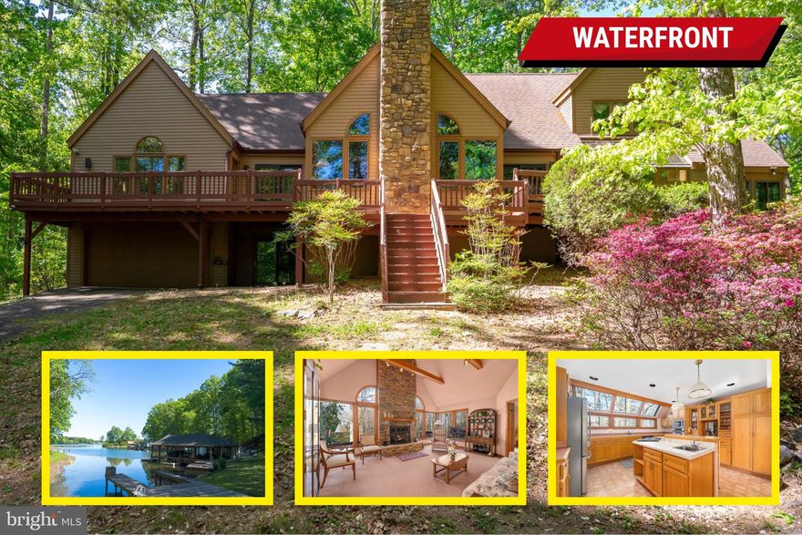 4,000 Square Feet. Private Dock. Public Side of Lake Anna. This Is the One.

Some homes are a place to sleep. This one is a place to live. Situated on one of the most desirable stretches of Lake Anna's public side, 54 Tara Circle is a 4-bedroom, 3.5-bath, three-story waterfront home with roughly 4,000 square feet of thoughtfully finished living space, and a private dock where the best version of your summers begins.

Arrive via a paved driveway with ample guest parking. Step inside to a foyer that immediately sets the tone: soaring windows frame the lake like a painting, and a striking stone fireplace anchors the main living room with warmth and presence. The open layout flows into a dining area and a generously appointed kitchen with abundant cabinetry and a perfectly positioned window that frames the water and floods the room with natural light. A second living space just off the main area features custom built-in cabinetry, ideal for a media room, game space, or a quiet gathering spot. An enclosed indoor-outdoor room extends the seasons, giving you the feel of the outdoors without leaving the comfort of the home. Laundry is conveniently located on this level.

On the main level you'll also find a versatile bedroom, perfect as a guest suite or dedicated office, and the primary suite, complete with private lakefront views and a spacious en-suite bath.

Upstairs, two additional bedrooms and a full bath are beautifully finished and full of character. The oversized landing overlooks both the main level and the lake beyond, making it a natural perch for a reading nook or home office. A bonus room and unfinished expansion space round out this level, ready for your vision.
The walkout lower level was built for entertaining: a bar, custom built-ins, full bath, and direct access to the garage and backyard create a natural flow from indoor to outdoor living,  and straight to the water.

Outside, your private dock sits on some of the most coveted shoreline on the public side of Lake Anna. Launch a boat, kayak the cove, fish from the pier at sunrise, or simply sit at the water's edge and let the lake work its magic. The public side means waterfront dining, marinas, and full lake recreation are all within reach by boat.

High-speed internet available. Move-in ready. Schedule your private tour today, and watch the video tour to see it all come to life.