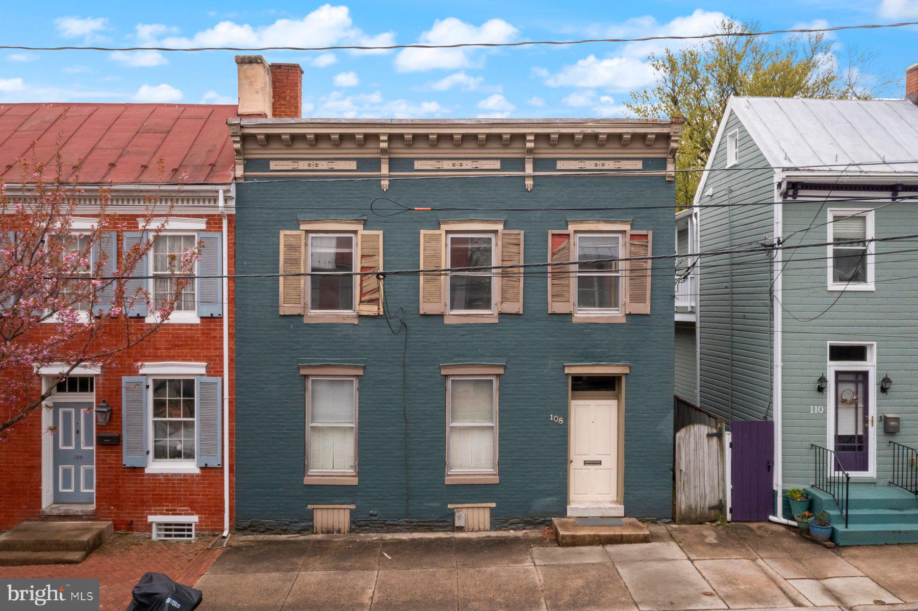 INVESTOR ALERT! SOLD AS-IS
This 4-UNIT APARTMENT BUILDING NEEDS WORK, but is located in the heart of Downtown Frederick and includes SIX OFF STREET PARKING SPACES and a large, fenced back yard.
Each apartment is individually metered in this all electric property, with tenants responsible for all utilities except water/sewer. The building offers 2-one bedroom apartments and 2 studio apartments, each featuring their own private entrance.
Each apartment housed long term tenants who paid under market rent.
3 units are vacant and 1 lease terminates in June. Seller did not renew leases once she decided to sell building. All units need lots of TLC- some more then others. The building itself also needs work.
Current lead certificates are on file for each unit. With fewer than 5 units, financing does not necessitate a commercial loan, however, due to condition of property, a construction loan might be needed.
