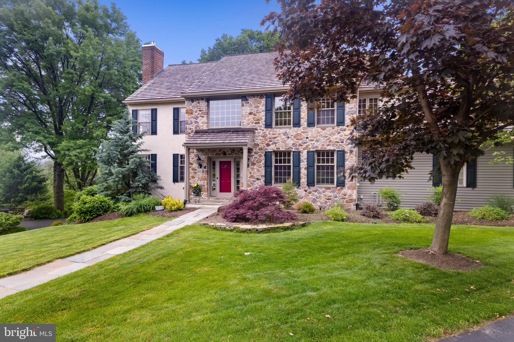 This beautiful colonial is located on the best lot, next to the 1+ acre field that is community open space, in the popular Avonwood community in Tredyffrin Twp. With beautiful views and an end of cul de sac location, you get the benefits of being in a great neighborhood but with great privacy - the best of both worlds - plus the lot can handle a pool! This 5BR, 4 full, 2 half bath home has an abundance of windows that fill this house with natural light and a great open floor plan - perfect for entertaining and family living! Highlights include 3 fireplaces, sprinkler system in front and back of house, central vac, 9' ceilings, new roof, newer systems and a finished lower level that has two walls of windows, sliders to a patio and is truly an extension of the house. The main floor has a two-story Entry Hall, a Living Room with gas fireplace, an Office /Den with built-ins, a large Dining Rm, a Chef's Kitchen with large island, high end appliances, two pantries, granite tops, that is open to the sun-drenched breakfast room with two skylights and a triple slider to deck to enjoy the amazing views! Open to the kitchen and breakfast rm, the cozy family room has a stone gas fireplace, two doors to the deck and a back staircase. Two powder rooms, the convenient laundry and mudroom and the 3 car garage complete this floor. Upstairs you will find a large master suite with 2 walk-in closets and a sun filled luxury bath with jetted tub, two separate white vanities and two skylights. The 2nd bedroom has an ensuite bath with double vanity that is shared with 3rd BR. The two additional bedrooms share a Jack and Jill bath with double vanity. The finished, day lite, walkout lower level has a gas fireplace, TV area, pool table area (stays with house), bar, a built-in desk, and a FULL bath, - plus a huge unfinished storage area. A portion of the finished space an easily be partitioned to create a 6th BR. Enjoy the privacy and views of this beautifully landscaped property from the private deck with awnings for those hot summer days! Being located next to the acre field that is community property, which the HOA takes care of, is a huge bonus and is truly like an extension to your yard! The oversized flat driveway is great for trikes, hoops, a game of pickle ball you name it and the flat rear yard can handle a Pool! Located less than 5 minutes to trains, highways and great shopping, this home is ultra-convenient yet very private and in a fantastic neighborhood in one of the top school districts in the country!! Check out the video tour at https://vimeo.com/424357019