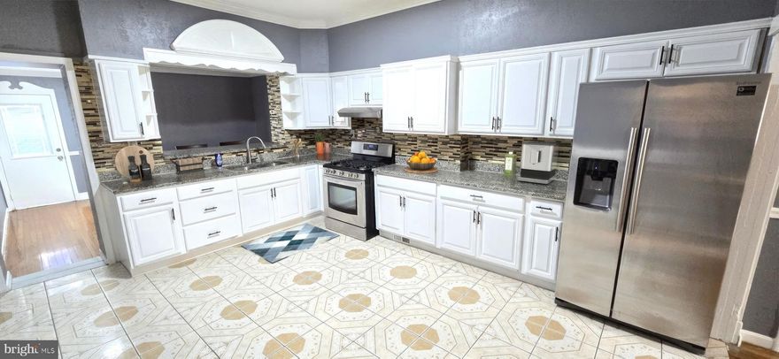 Beautiful, super-size 3 bedroom,  2 bath home, renovated in the last 10 years.  Recently painted, very clean.   Spacious eat-in kitchen with breakfast bar.  Large living & dining rooms.   Three private bedrooms upstairs.  Partially finished basement.  Great opportunity for those seeking open, roomy house.