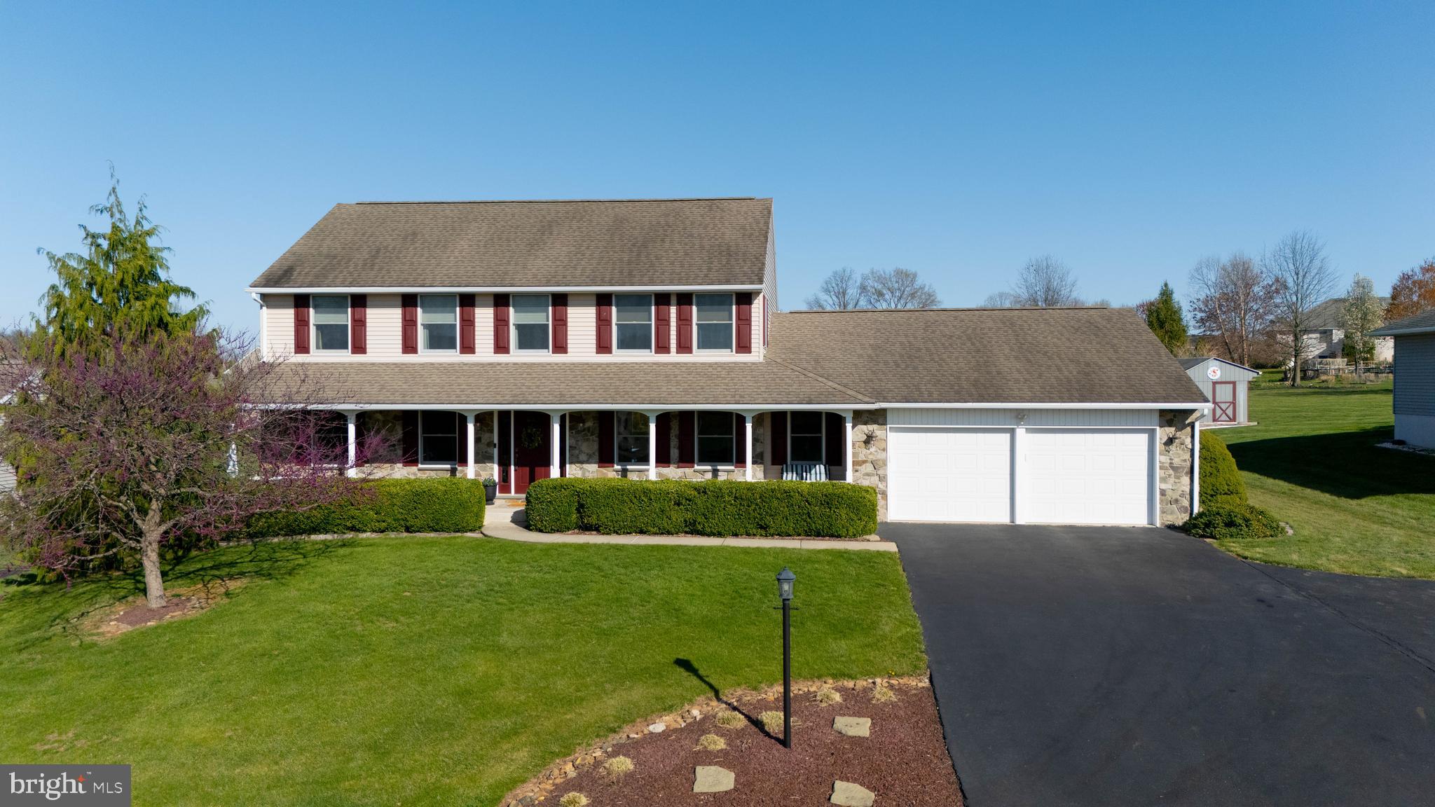 Quality Custom-Built Colonial in Gilbertsville – Paul Moyer Home with Saltwater Pool!
Welcome to this beautifully maintained 2-story colonial in the heart of Gilbertsville, crafted by renowned builder Paul Moyer. This 4-bedroom, 3 bath home combines timeless design with modern comforts—perfect for families and entertainers alike!
Step inside to find a spacious entry foyer flanked by formal living and dining rooms, setting the stage for elegant gatherings. The heart of the home is the updated eat-in kitchen, complete with granite countertops, tile backsplash, and stainless-steel appliances. Just off the kitchen, relax in the inviting family room with cozy gas fireplace. LVP flooring throughout the main level.
Upstairs, the owner’s suite offers a private retreat with its own full bath, complemented by three additional bedrooms and a full hallway bath. A walk-up attic provides for additional storage.
The full basement includes an exterior exit and is already plumbed for an additional bathroom—ready for your finishing touches. The mechanicals include a new hot water heater in 2024, and a new Heat Pump 3/2025 The extended 2-car attached garage offers extra storage space.
Step outside and enjoy your own backyard oasis featuring a rear patio—perfect for entertaining—and a stunning in-ground saltwater pool for summer fun.
Don't miss this rare opportunity to own a custom-built home in a desirable location. See virtual & video tours of this property.