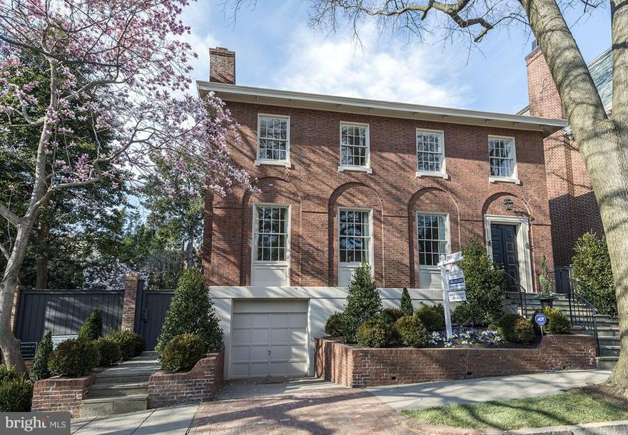 Stunning renovation by John Cecchi with a GARAGE and ELEVATOR. 5BR, 5BA, 2HB residence on nearly 10,000 sq ft. lot with beautiful landscaping and flagstone patios. Large Eat-in kitchen with all SS Viking appliances and marble counters.Every BR has en-suite bathroom. HWs, recessed lighting, large windows, Waterworks marble counters and features throughout the home.