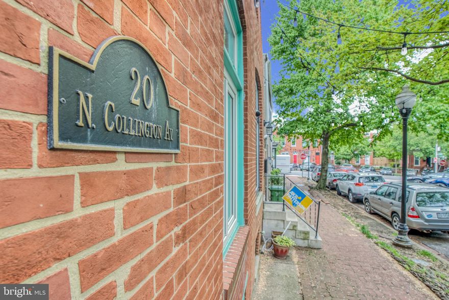 Original and charming Butcher's Hill beauty is now available. The house boats the preservation of history, with the original detail in place: beautiful marble fireplace mantel, high ceilings, exposed brick, oversized windows with an abundance of natural light. The main floor welcomes you with a formal living room, leading into the dining room, an eat-in kitchen, powder room and a laundry room. Kitchen is nicely renovated with a combination of cream and navy cabinets, beautiful quartz counters, brushed champagne hardware, modern appliances, copper metallic Italian porcelain tile, trendy light fixtures, and more. The Second floor offers two spacious bedrooms and a full bath, leading you to the third floor with a third large bedroom and a walk-out to your potential deck. Perfect location on an amazing street, steps away from Patterson Park, Fells Point, Canton, and Johns Hopkins.