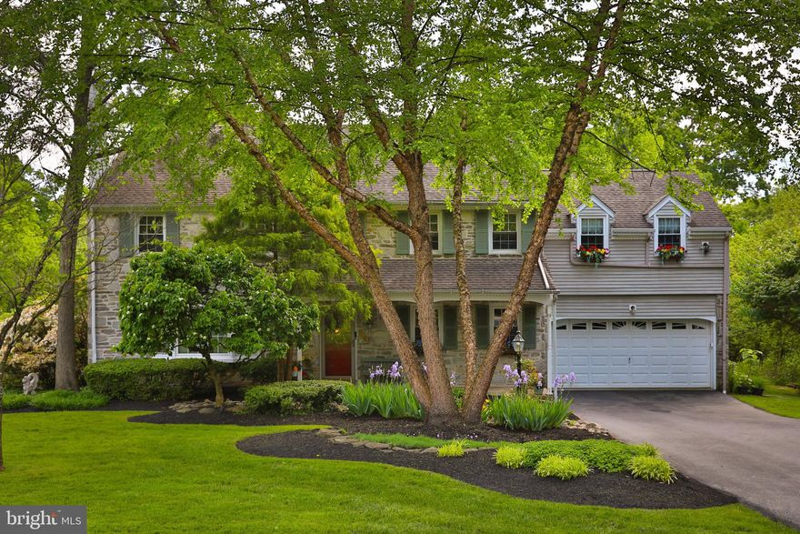 This spectacular center hall colonial has owner pride at every turn. This is the house they will all come back to for generations. No stone left unturned on this meticulous treasure of the neighborhood. Located in one of the most sought after sections of Elkins Park, Cedar Road is the A+ street to be fortunate on which to live. This home is surrounded by stately manor homes, tree lined streets and mature landscaping abound.  As you pull up , you are immediately captivated by the exceptional choices in the landscape architecture in every direction. Every tree, garden, walking trail and view has been specifically chosen to maximize the beauty of the area. From specimen Japanese Maples to flower box windows, the perfect amount of shade to highlight the complenting colors of the seasons, this has it all. With all the Bluejays, cardinals and humingbirds and more, this home just attracts the best in mother nature's living gardens.  The pressed concrete back patio is ideal for peacefully enjoying your almost 3/4 acre yard that seems to magically go on forever. The manicured  yard has plenty of room for a future pool, soccer posts or play ground. If you can dream it, this is the yard for it.  As you ascend into the home, the great room with wood burning fireplace  to your left flows all the way through the living room and out to the pressed concrete  back patio. Spacious kitchen with plenty of room to entertain large numbers. The kitchen  overlooks the breakfast room with windows on all sides and extra high ceilings. This sunroom is a tranquil escape with picturesque views and plenty of natural lighting shining right in.  The dining room has  an enite wall of built-ins for all of your holiday classics. There are 5 spacious bedrooms, each with plenty of storage. There are 3 hall closets upstairs for seasonal storage and hardood flooring under the carpeting in all the bedrooms.  Main level laundry room, mud-room off the two car attached garage. This home truly has it all. Super short distance to houses of worship, the Elkins Park Train station and more. Showings start at the open house, Sunday from 12-2.