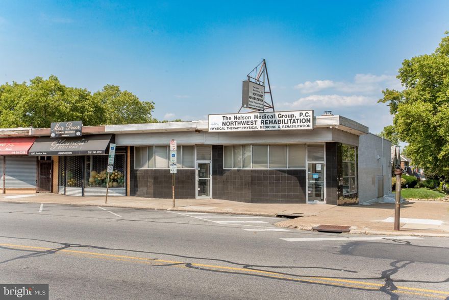 For sale: 7301-7301 Stenton Ave., a.k.a. 6315-6317 Stenton Avenue, an incredible investment opportunity consisting of two attached buildings totaling 3,075 sq ft, not including additional fully finished basements, located on a high-traffic, high-visibility street in a densely populated neighborhood.  There are many nearby public transportation options available. Zoned CMX2, this corner property is sold as a package with a fully functioning doctor's office tenant, established in 1986, seeking a long-term lease. The tenant operates on a month-to-month lease covering all expenses except real estate taxes and insurance. Don’t miss out on this rare, solid, income-producing property with a long-established tenant in place! The listed sq ft size and total annual real estate taxes are combined for both properties.