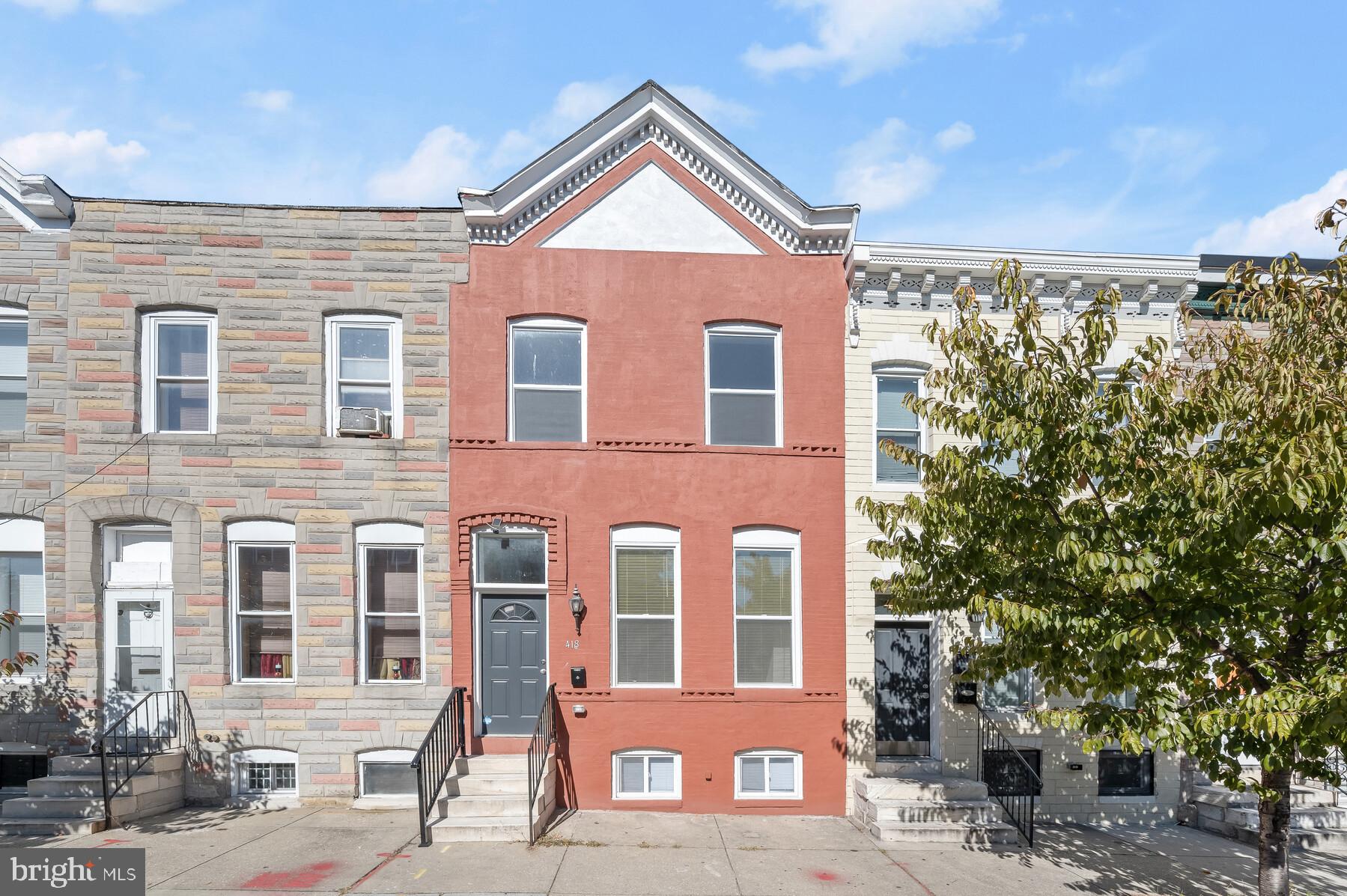 Welcome to 418 E. 21st Street, a beautifully renovated two-story townhouse located in the vibrant Barclay neighborhood of Baltimore, MD. This charming home perfectly marries historical elegance with modern amenities and is just minutes from key cultural destinations such as the Maryland Institute of College Art, the University of Baltimore, the Baltimore Symphony Orchestra, Calvert Street Park, and Baltimore Pennsylvania Station.
Upon entering, you’ll notice the exquisite new luxury vinyl flooring that enhances the first floor, exuding both warmth and sophistication. The open floorplan features a Living/Dining/Kitchen combination.The spacious kitchen is a culinary enthusiast’s dream, equipped with brand-new appliances, including a gas stove, and stunning granite countertops and center Island, designed for both meal preparation and stylish entertaining. There is also a convenient laundry on this level and half bath. The Upper Level is highlighted by 3 generously sized bedrooms and luxury full bath. Natural light floods every corner of this home, creating a warm and inviting atmosphere.
This home has undergone a complete transformation, rebuilt from the studs with meticulous attention to detail, combining contemporary comforts with the charm of its original character. The versatile lower level boasts concrete flooring and a cutting-edge HVAC system, alongside a brand-new hot water heater, providing both functionality and efficiency.
The Barclay area is renowned for its charming, tree-lined streets, offering a tranquil environment perfect for leisurely walks and appreciating the beauty of nature throughout the seasons. Plus, with easy access to major traffic arteries like North Ave, commuting and exploring the city is a breeze. Don’t miss out on this exquisite home! Schedule a showing today to experience the best of urban living in Barclay!