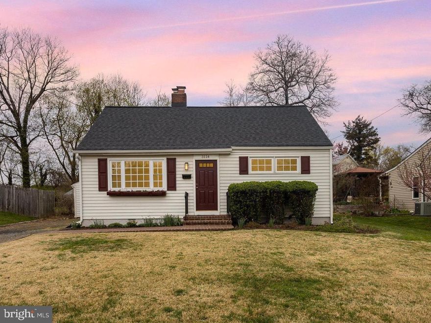 Charming cape cod in popular Bel Air neighborhood of Falls Church.  This 4 bedroom home has been expanded over the years to offer 1300+ sqft of space spread out over two levels.   The family room has original hardwood floors and features a wood burning fireplace.  There are three bedrooms on this level as well as shared hall bath.  The kitchen has been expanded and offers open sightlines to the sun-filled dining room which features multiple skylights and easy access to the back deck.  Upstairs you will find an additional bedroom and flex space that would be perfect for a home office.   Tons of storage space upstairs with large access doors, perfect for seasonal items.  The home is set on a gorgeous .28 acre lot, making it a unique opportunity for builders and buyers that may want to expand the current footprint.  Oversized one car garage and gravel driveway allow for off-street parking for multiple vehicles.  The Bel Air neighborhood offers tremendous access to multiple DMV hotspots including Tysons, Falls Church City, Arlington and DC. 
 Do not miss your opportunity to purchase a great house on an incredible lot that is available for the first time in over 50 years!