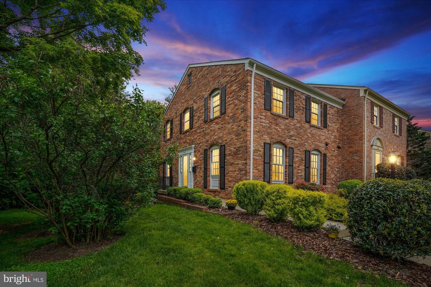 Marvelous End Townhome in an exquisite private setting is priced to sell!  Over 2500 sq ft with all brick construction, hardwood flooring on 2 levels, plus 2 fireplaces – this home lives like a detached home!!  If you don’t know the Stonehurst neighborhood, you are in for an absolute treat.  Step into a gracious foyer with handsome living spaces, updated kitchen, and views you will love.  The generous bedroom level features king sized bed spaces in both the primary and one of the secondary bedrooms – amazing!  Primary bedroom boasts 3 windows for lovely natural light.  Ample closet spaces, updated bathrooms, and hardwood flooring throughout (carpets covering some).   The spacious lower level with huge rec room, full wall brick fireplace with custom wood storage, 4th bedroom/office, and a utility room completes this very large, well maintained, and welcoming home.  Step out to the patio – wow!  Custom patio within a ‘Georgetown-style’ brick walled yard – you simply do not find quality homes like this.  Fish pond, mature trees and plantings -  just marvel at the privacy.  You will want to start a wildlife journal in this wonderful setting!