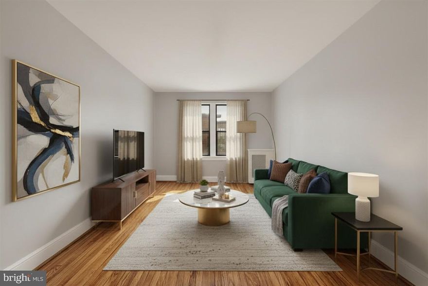 Large 2-bedroom, 1-bath unit located in the central Columbia Heights neighborhood. This home features hardwood floors, large rooms, and a spacious walk-in closet, offering both comfort and functionality.

Ideally situated within close proximity to DC USA shopping center (Target, Best Buy, and more), Columbia Heights Metro station, restaurants, and fitness centers, providing convenient access to shopping, dining, and public transportation.