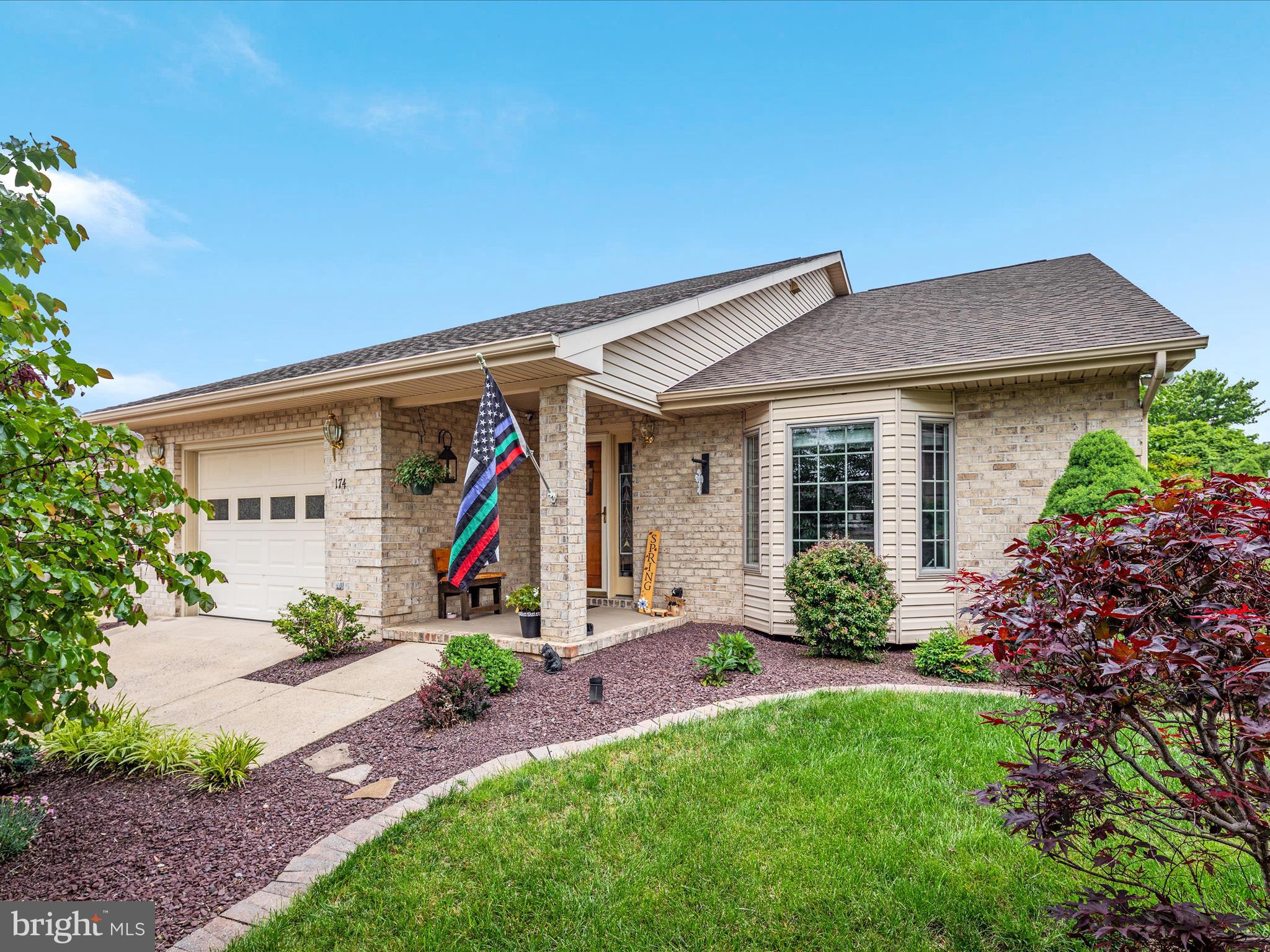 Welcome to 174 Maynard Lane, offering well-maintained one-level living in a convenient Strasburg location. This home features a spacious great room with 10-foot ceilings and a gas fireplace, a central kitchen with stainless steel appliances, and a generous primary suite complete with a large bathroom and walk-in closet. Two additional bedrooms and a full bath offer flexible space for a variety of needs.
An attached garage adds everyday convenience, and the spacious backyard includes mature landscaping and room to relax or entertain. This thoughtfully cared-for home is ready for its next chapter—schedule your showing today!