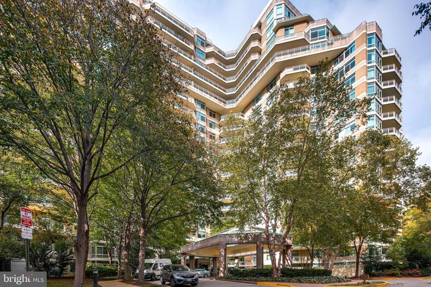 Exquisite 12th floor 2442 square foot unit with unbelievable scenic views that go on and on.  Enjoy the amenity filled living with gated entry, 24 hour front desk, clubhouse, indoor and outdoor pools, tennis and fitness center, racquetball courts, aerobics room, billiards, ping pong, gorgeous grounds, walking paths and more.  Abundant natural light throughout with access to the expansive balcony from the living room, dining room and office.  2 Bedrooms, Den, 2 full baths, one half bath and separate laundry room with utility sink and storage shelving.  The floorplan in this unit is easy flowing.  Fully renovated eat in kitchen with new cabinets, flooring, quartz countertops and stainless steel appliances is a chef's dream.  The expansive living room and formal dining room are show stoppers from the moment you step into the gracious foyer with marble floors.  The oversized primary bedroom is tranquil with scenic views and lots of natural light through the large windows.  2 large walk-in closets, en-suite primary bath with marble, soaking jetted tub, large shower with frameless door.  The second bedroom is large with large closet and en suite bath that has been completely renovated down to the studs.  The large den is off of the living room and has access to the renovated bath.  Easy walks to shopping options, restaurants and Friendship Heights Metro and 1.5 miles to downtown Bethesda.  2 parking spaces and 1 storage unit convey.
