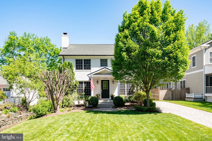 See Virtual Tour!   Welcome to 1102 Gladstone Place.    Just off the GW  Parkway, this lovely and classic center hall Colonial sits on one of the prettiest streets in the Fort Hunt area and is in the coveted Waynewood school district.  Can you say curb appeal?  A slate roof, copper gutters and cobblestone driveway welcome you home,  just half a block away from the Mount Vernon and bike and running trail!  Around the corner is Collingwood Park, one of the area's premier places to play - for every member of the family.  This 3-4 bedroom home has been lovingly maintained, is freshly painted and totally move-in ready.   The main level boasts an open floorplan kitchen and dining area with large island and plenty of space to spread out.  The kitchen features a Sub-Zero fridge,  Wolf stove,  granite countertops and custom mahogany cabinets.   The Chef of the family will fall in love!  Walk out from the kitchen to the glorious entertaining space out back, or cozy up in the living room with a  book in front of the gas fireplace with a selection from the built-in bookshelves.  Upstairs you'll find vaulted ceilings and three bedrooms, each with its own en-suite bathroom.   With the additional en-suite bedroom/office on the lower level, there is plenty of room for the entire family.    The best attribute of the primary bedroom retreat is the luxurious spa bathroom with river rock shower, dual vanities and the access to the massive walk-in closet with Elfa storage system.  You'll never want to leave!  But if you must....the lower level family room is the perfect game or TV space, with walk-out to the amazing hardscaped patio with custom fireplace, gas grill and seating area.    Updates include:  HVAC replaced 2016 (HVAC is dual-zone), Microwave 2019,  Tankless Water Heater 2020, new Sump pump 2020;   American Home Shield Warranty conveys.   An Offer deadline has been set for 6:00 pm on Sunday 5/15.