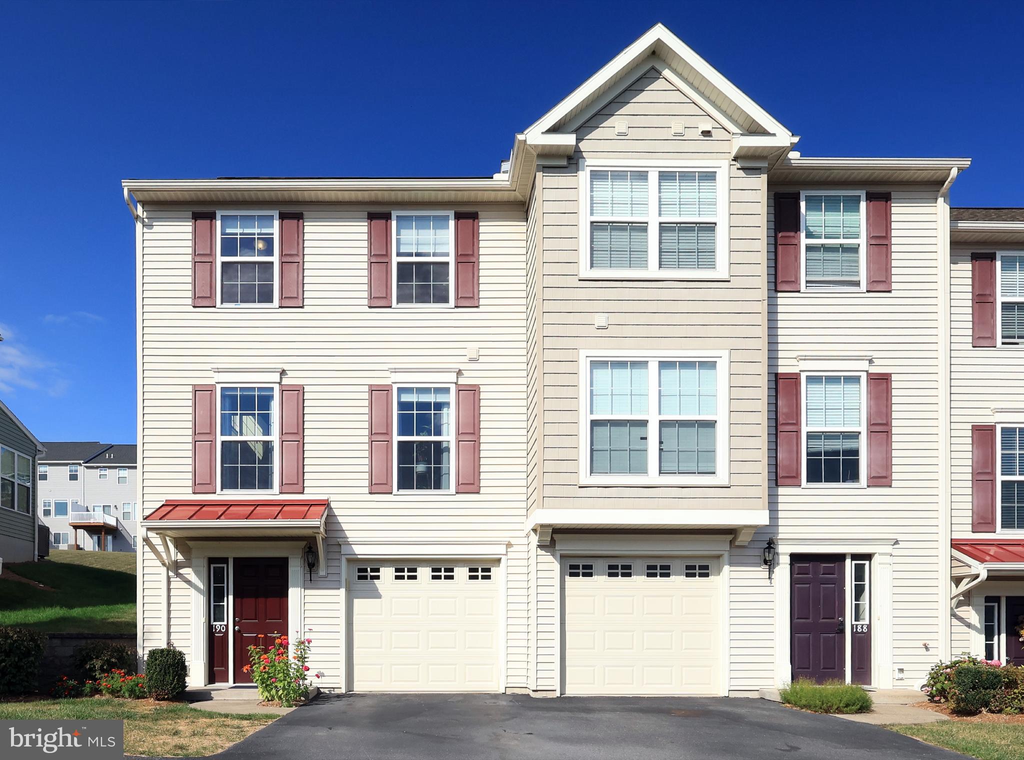 Pristinely maintained, this stylish Gates end unit condo is move-in ready! A spacious and bright foyer with wood flooring welcomes you as you enter from the front door and the one car garage, and provides access to the unfinished basement. On the living level you'll enjoy plentiful sunlight in the large front living room and in the rear dining area that boasts a gorgeous bay window. The upgraded kitchen, which is open to the dining area, features granite countertops, a glass tile backsplash, stainless steel appliances, a pantry, and sliding door access to the rear deck - a great place to eat al fresco or to relax with a drink. A half bath with decorative tile flooring, a pedestal sink, and a framed mirror complete the main floor. Ascend the elegant wood stairs to the bedroom level where the primary suite boasts a walk-in closet, a ceiling fan, and an ensuite bath. Two additional bedrooms with LVT flooring, a laundry closet with full-sized front loading machines, and a hall bath complete the top floor. The unfinished basement with it's egress window can be finished for more living space or use it for storage, a workout room or hobbies, while the ample-sized one car garage provides for storage at the rear and on the hanging rack. Enjoy pretty flowers and landscaping all along the front, side, and back and take walks to enjoy nature at nearby Harvest Fields' community trails, bike paths, and ponds. A short distance to Rothrock State Forest, Tussey Mountain Ski and Fun Area, Mountainview Country Club, the shops & restaurants at the Village of Boalsburg, Boal City Brewing, the Boal Estate, and the PA Military Museum, plus only a few miles from downtown State College and Penn State's Campus. There's also nearby access to Rt. 322 and I-99, which makes it an easy commute to Lewistown and Bellefonte. Enjoy the ease of living in this pristine condo that's in a beautiful, quiet setting, yet close to it all!