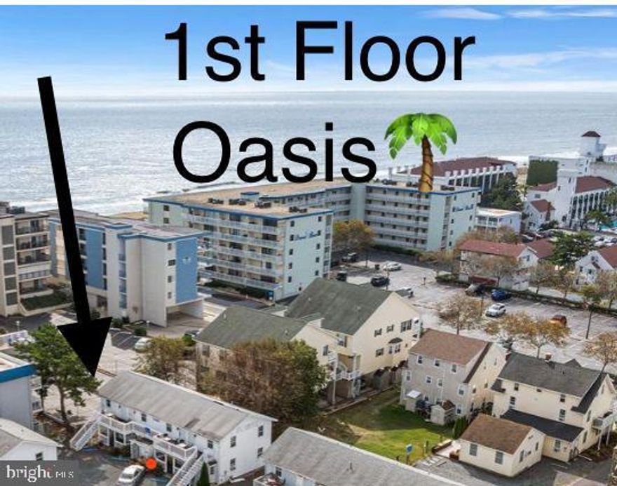 Bring Your Offers!  Easy to visit Investors  this unit is ready for 2026 Rental Season!  1 bedroom has been  completely updated and ready to rent!  These do really well in summer and for events!!!  What an Adorable & Spacious 1 bedroom -Lower Level access for easy unloading!  Modern, Clean &  Fully Furnished, Low Condo fees, Walk to SO MANY ATTRACTIONS!  
Have your early morning stroll on the beach,  or wine down time on your Huge  Porch with Summer Sea Breezes!  Not only are you Ocean Block but it is conveniently located  across the street from the Convention Center,  which is now a fulltime destination with so many Spectacular New Shows appearing Year Round!  Great Investment opportunity for Short Term Rentals or Long-time residents can enjoy the Turn Key Move in and Local Conveniences, 10 blocks away from route 90 Access!  Don't Miss this Great Value!