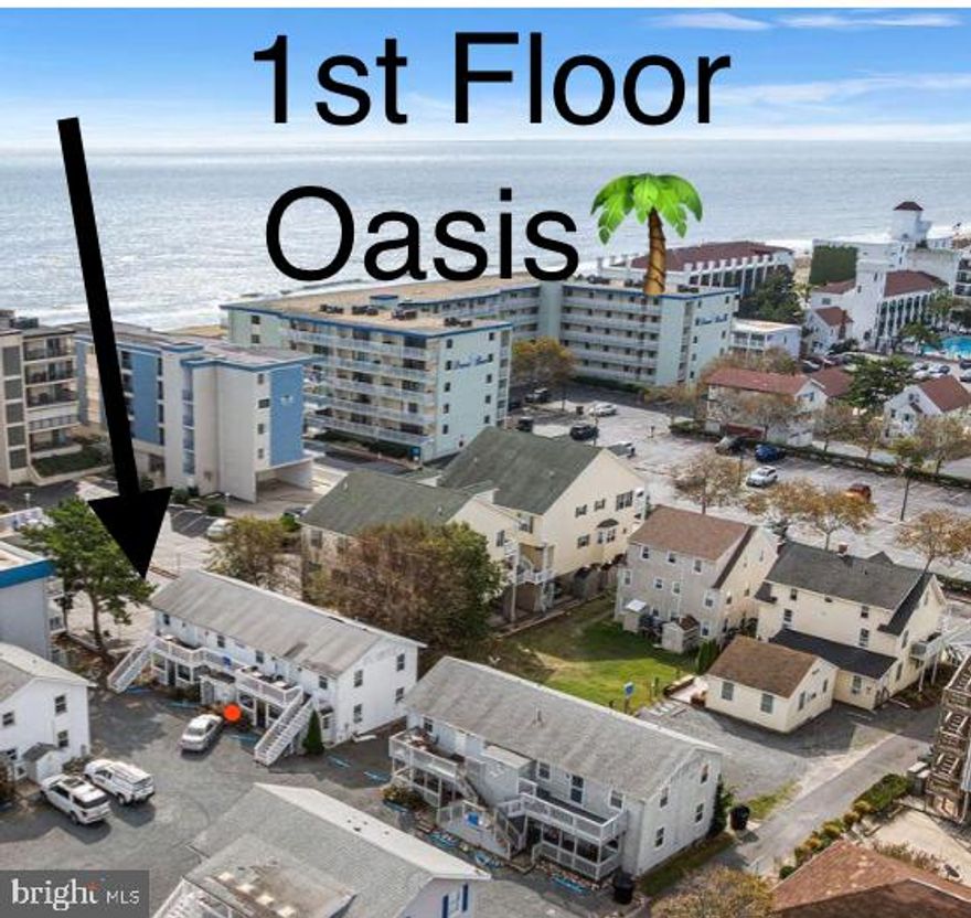 REDUCED TO SELL!  This unit is completely updated and ready to rent!  These do really well in summer and for events!!!  What an Adorable & Spacious 1 bedroom -Lower Level access for easy unloading!  Modern, Clean &  Fully Furnished, Low Condo fees, Walk to SO MANY ATTRACTIONS!  
Have your early morning stroll on the beach,  or wine down time on your Huge  Porch with Summer Sea Breezes!  Not only are you Ocean Block but it is conveniently located  across the street from the Convention Center,  which is now a fulltime destination with so many Spectacular New Shows appearing Year Round!  Great Investment opportunity for Short Term Rentals or Long-time residents can enjoy the Turn Key Move in and Local Conveniences, 10 blocks away from route 90 Access!  Don't Miss this Great Value!