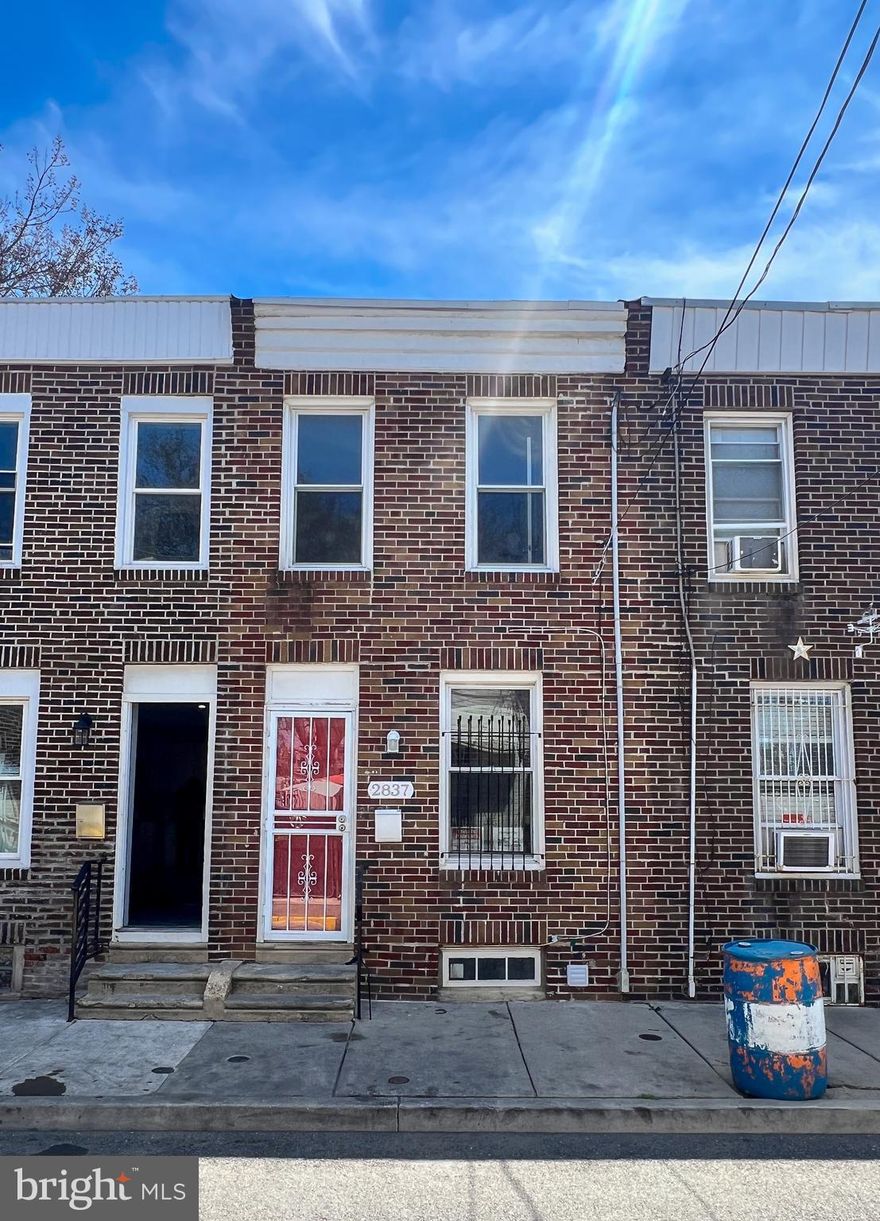Enter into living room, separated from the kitchen by a center staircase.

Off the kitchen, you have access to a rear yard as well as a large unfinished basement.

Upstairs you will find 2 spacious bedrooms and a full bath. 

Contact me today to schedule a tour and make this house your home!