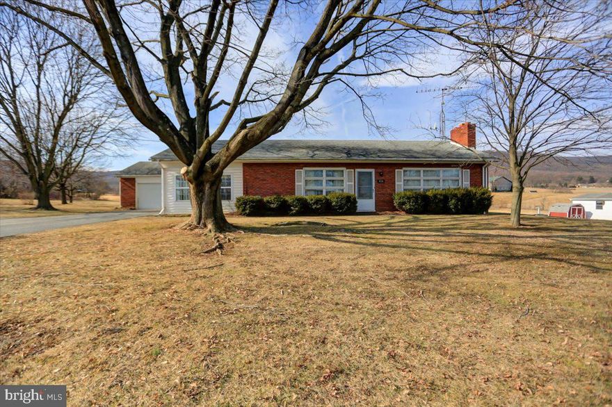 This all brick, 2 bedroom, 1 bathroom home is sitting on 4.41 acres with a 2 car garage and a sunroom.    Its just waiting for you to come add your personal touch.  Schedule your showing today!