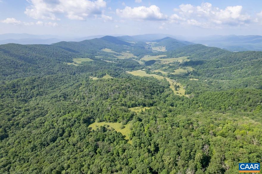 Welcome to The Big Lonely - A single tax map parcel in Highland County, VA (Virginia's Switzerland) consisting of 3,240-acres and a stunning custom log and stone house with a slate roof and one sensational view. A "pure" view shed with not other property in sight. The main house has a first floor master and two guest bedrooms custom constructed of log and stone with a slate roof.  There is also a guest apartment/studio above a detached garage and above the stables.  Also included are numerous barns and stables, an indoor riding facility, tenant housing and guest house. Located 3.5 hrs from Washington, 2:45 from Richmond, 2 hrs from Charlottesville, Roanoke and Lynchburg and 25 miles to the Homestead resort and Hot Springs. The Big Lonely is a rarity, for sale for the first time in over 30 years - a remarkable property with the opportunity to own an entire valley.  There is one road in and one road out and the future owner of this property must be bold in spirit with a true appreciation for the land.  The Virginia Department of Wildlife Resources owns the better part of 8,000-acres adjoining so the trail system is virtually endless.  The head of Dry Branch which flows into the Jackson river. This is one of the last great places.,Wood Cabinets,Fireplace in Living Room