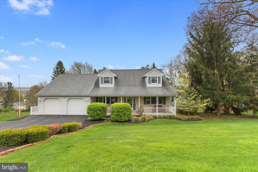 Iced tea and lemonade time....or whatever else your taste buds desire......The deck or patio of this 4BR, 2.5BA Cape Cod is the perfect spot to enjoy warmer temps and conversation with family, friends or neighbors. You'll look out upon a large emerald lawn just waiting for playtime or your future pool. Maybe you would prefer unwinding on the large covered front porch. Take your pick! The home has been lovingly cared for and has many wonderful features including a 1st floor primary suite, with updated luxury bath showcasing a walk-in tiled shower and whirlpool bath. An adjoining room makes for the ideal office, nursery, reading or exercise room. Cozy up in front of the brick, wood-burning fireplace found in the living room. There is a slider for easy access to the deck and backyard. The kitchen has been beautifully updated with granite counters and stainless steel appliances. Convenient back hallway leads to the garage, powder room, laundry and side entry door allowing you to keep the dirt outside. The 2nd floor features three additional bedrooms, two with 6x7 hardwood study areas, a full bath, and unfinished storage area. Quality time is sure to be spent in the walk-out lower level. Entertain in the large family/game room, with wet bar and woodstove. The pool table and light remain with the property. There are several unfinished storage/utility rooms, a 21x22 workshop, and a 17x23 built-in 1-car garage, accessed from the lower level. Patio doors allow quick access to the backyard.  Ample off-street parking and awesome garage space are a bonus.  Home is located minutes to many conveniences, schools, parks, recreation, and major arteries.  AGENTS - Please read Agent Remarks!
