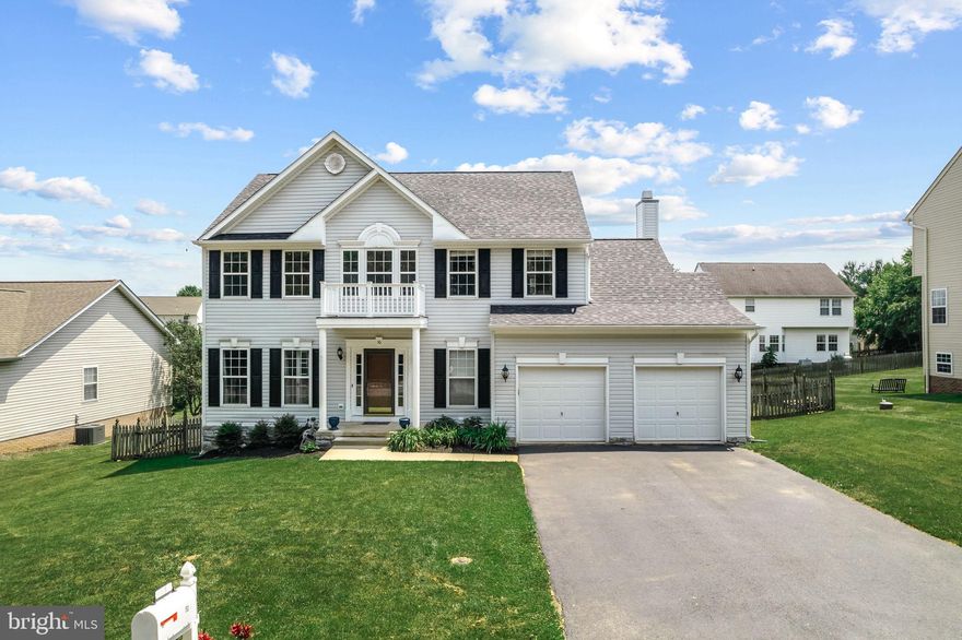 Don't miss this beautiful Locust Hill just home minutes from downtown Charles Town, WV.   This spacious 4 bedroom, 2.5 bath home has room for everyone and a full unfinished basement, with rough in, ready for you to grow.  Fresh paint, new carpet and refinished hardwoods were done in 2021.  The main level of the home features a formal dining room/office with french doors and crown moulding that lead into the dining room with a large bay window.  Get cozy in front of the wood burning fireplace in the large family room.  The kitchen features stainless applianced, a large kitchen island, granite countertops, tile backsplash and large pantry.   The sunroom finishes the space and leads onto the large deck which was pressure washed and stained in 2021.  Upstairs the primary suite has  vaulted ceilings, a large walk-in closet with custom built-ins, a large bath  with tile flooring, dual sinks, soaking tub and separate shower.  Three more bedrooms and full bath complete the upstairs.   The unfinished, wall-out basement has been plumbed for a full bath and additional sink.  Over-sized garage was upgraded with an additional 4 feet of space . Fenced rear yard with huge walk-in shed that conveys. Roof replaced in 2019 with 40-year architectural shingles.  Downstairs HVAC system is 5 years old and the upstairs system is 6 months old.  The seller is offering an upgraded 2-10 warranty for 6 months.